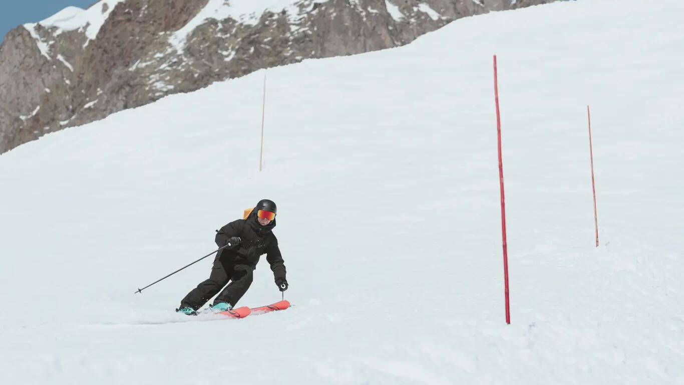 Ski piste rood