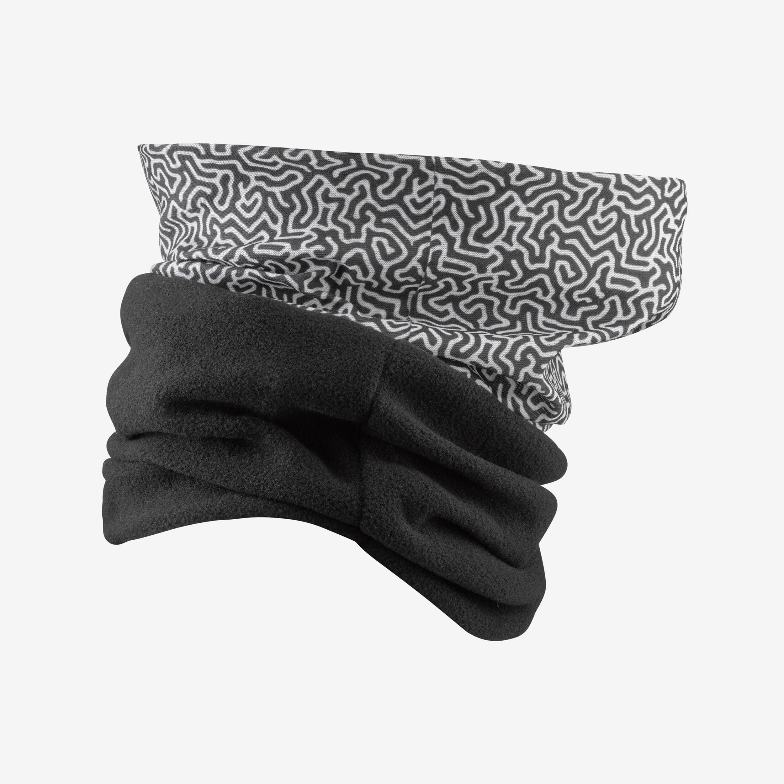 Cache cou bi-matière  enfant, HUG 500 noir 6/7