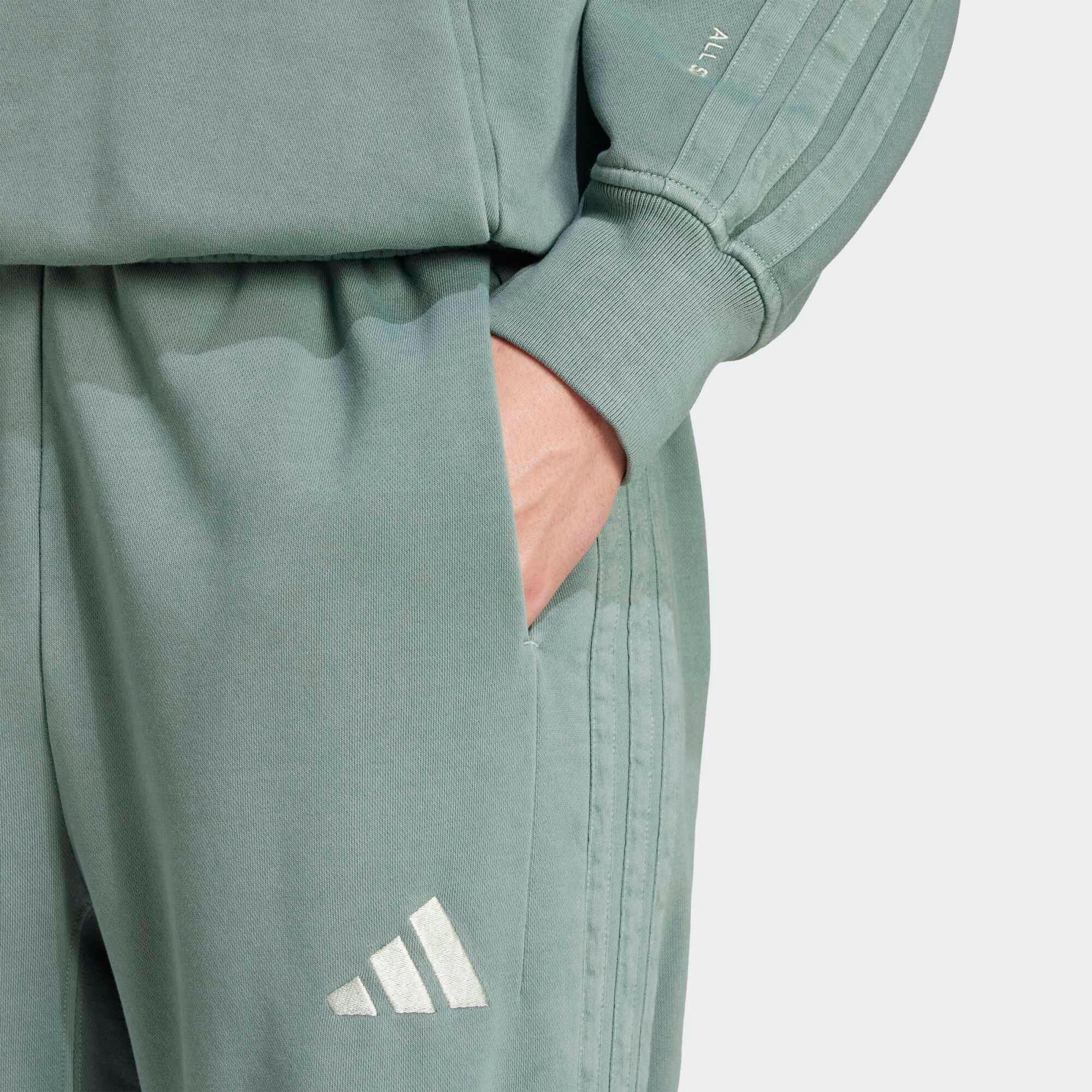 Pantalon ample en molleton lavé ALL SZN vert 3/5