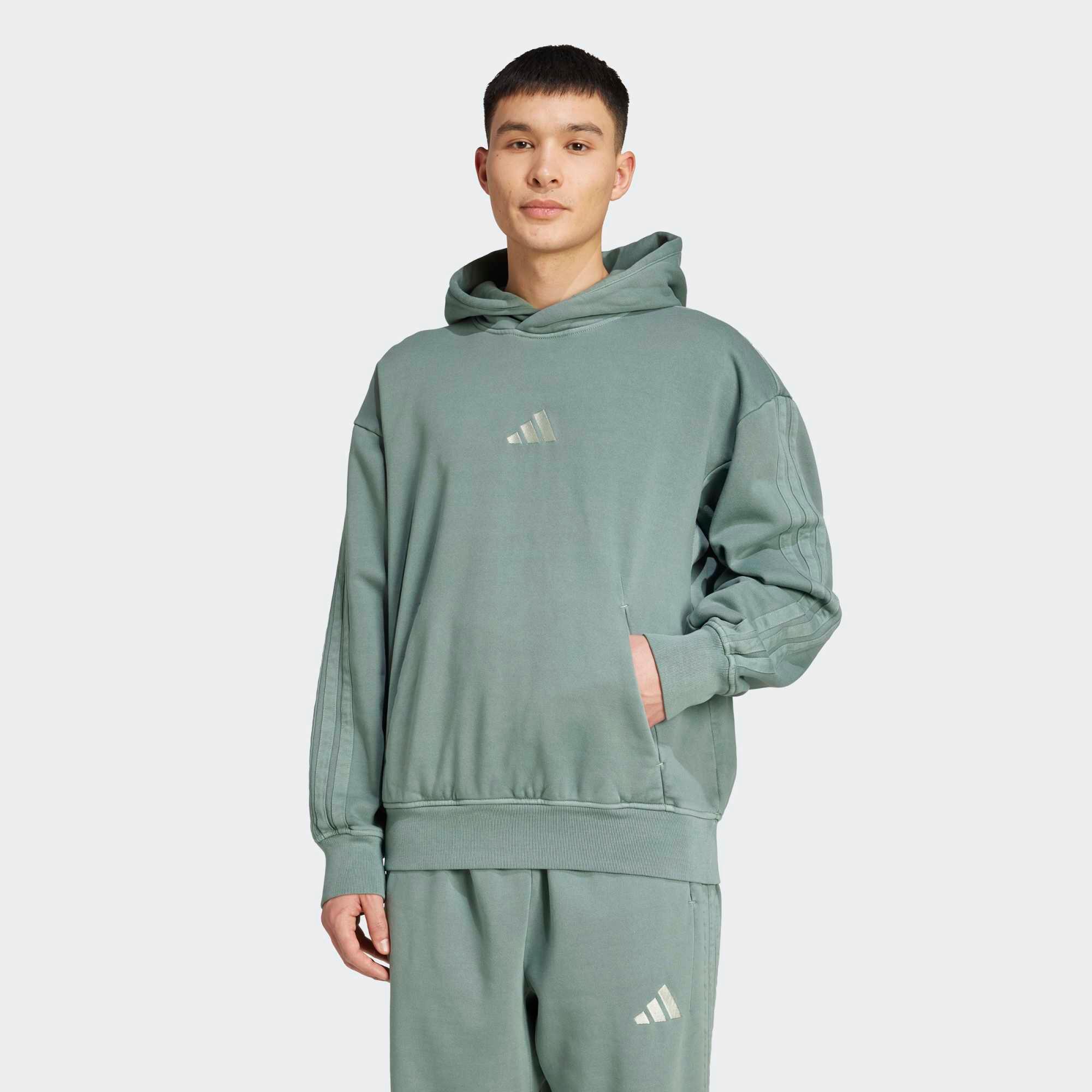 ADIDAS Hoodie verwaschener Sweatshirtstoff - All Szn grün 