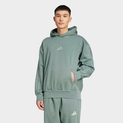 Hoodie geborsteld fleece all szn faded groen