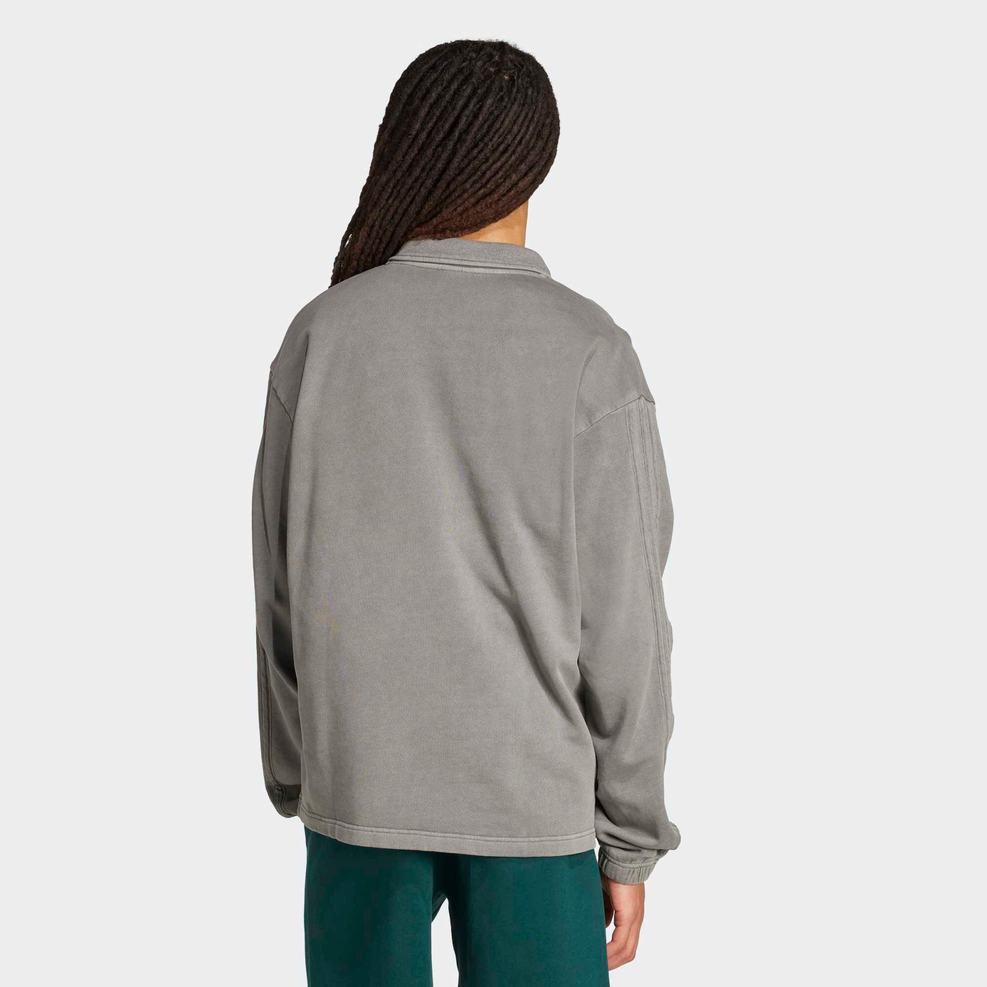 Sweatshirt meio-fecho desbotado em tecido felpudo All SZN cinzento 4/5