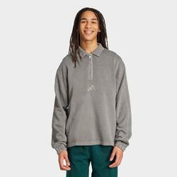 Sweat-shirt demi-zip délavé en tissu éponge All SZN gris