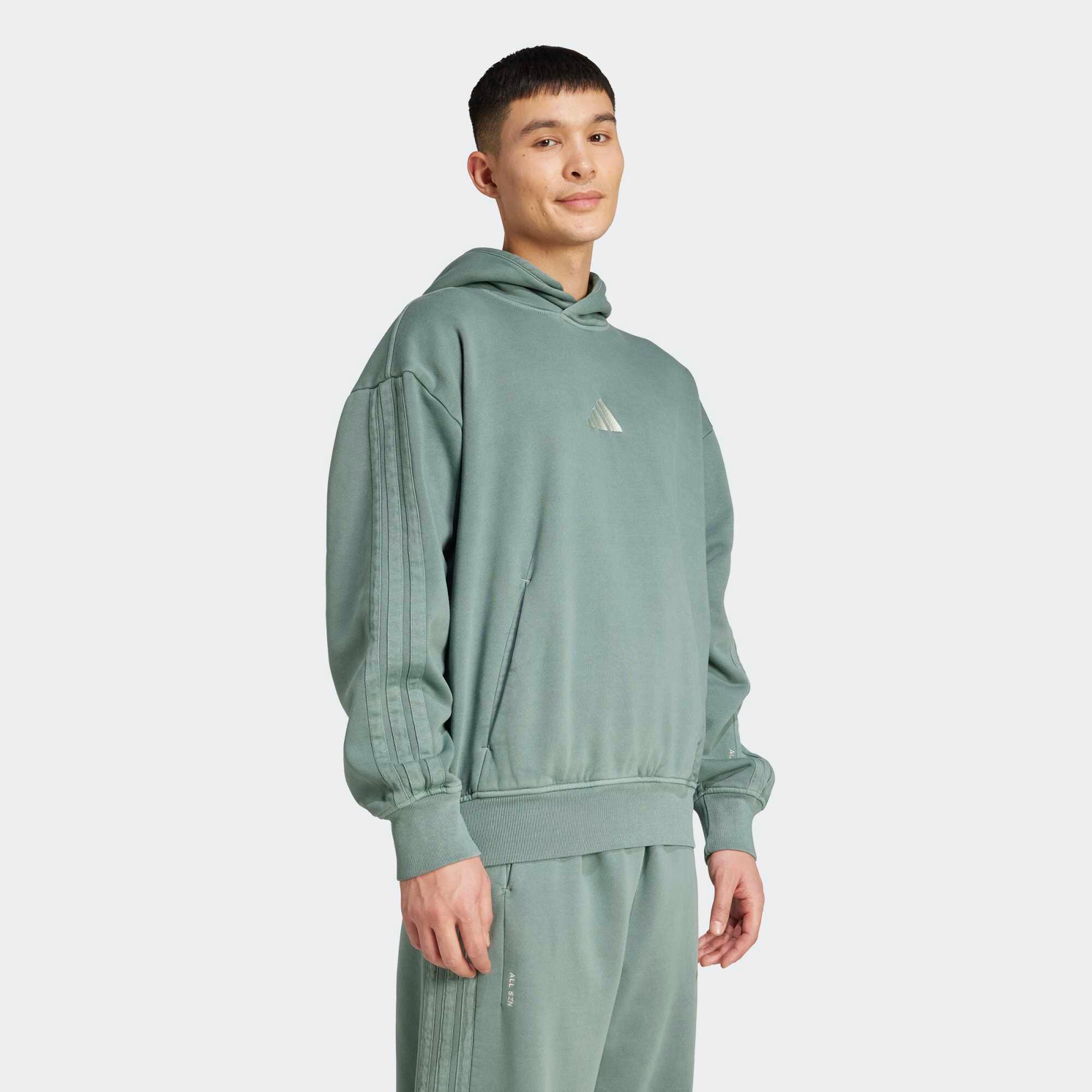 Hoodie en molleton délavé ALL SZN vert 2/5