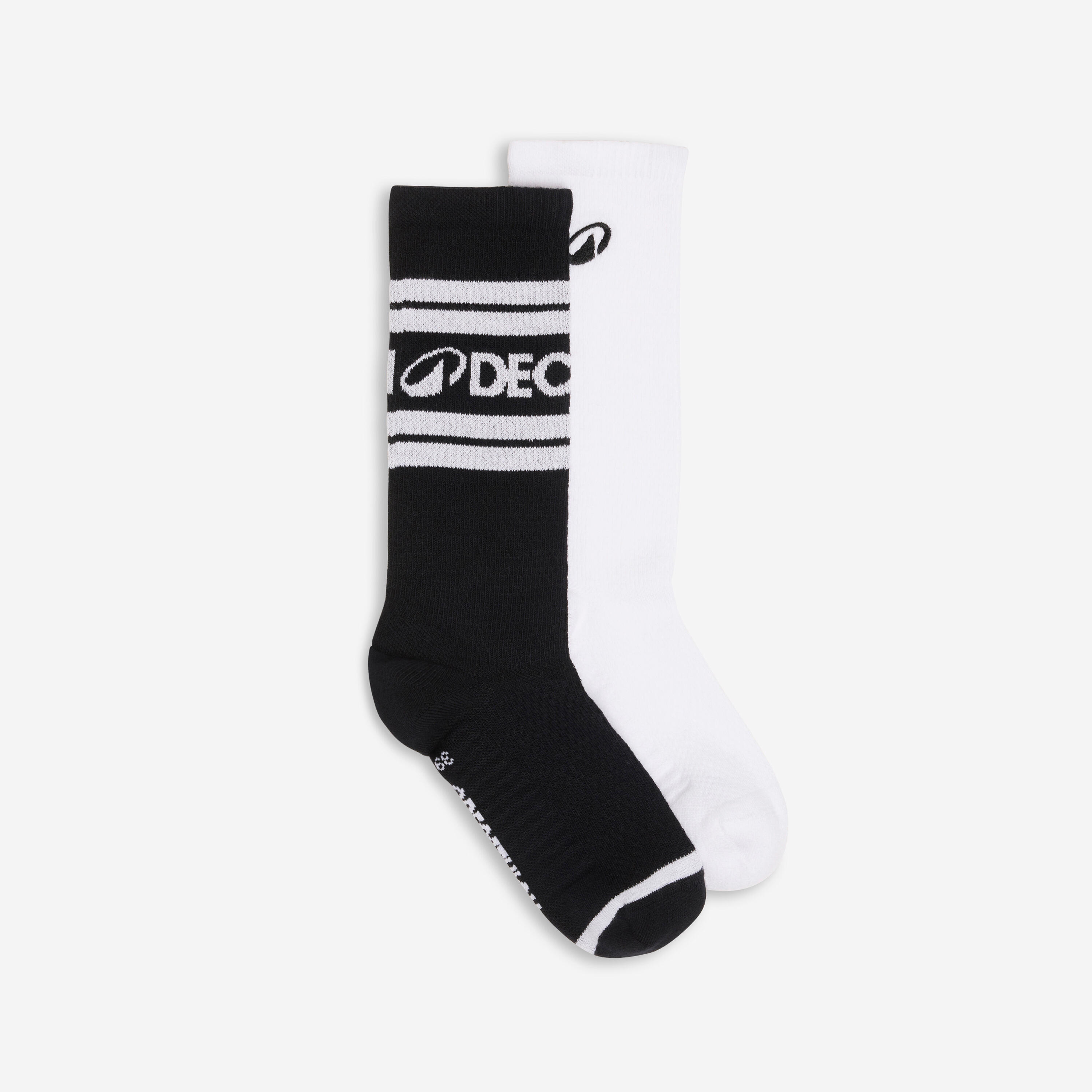 Mid-calf socks, black and white, pack of 2-image-14