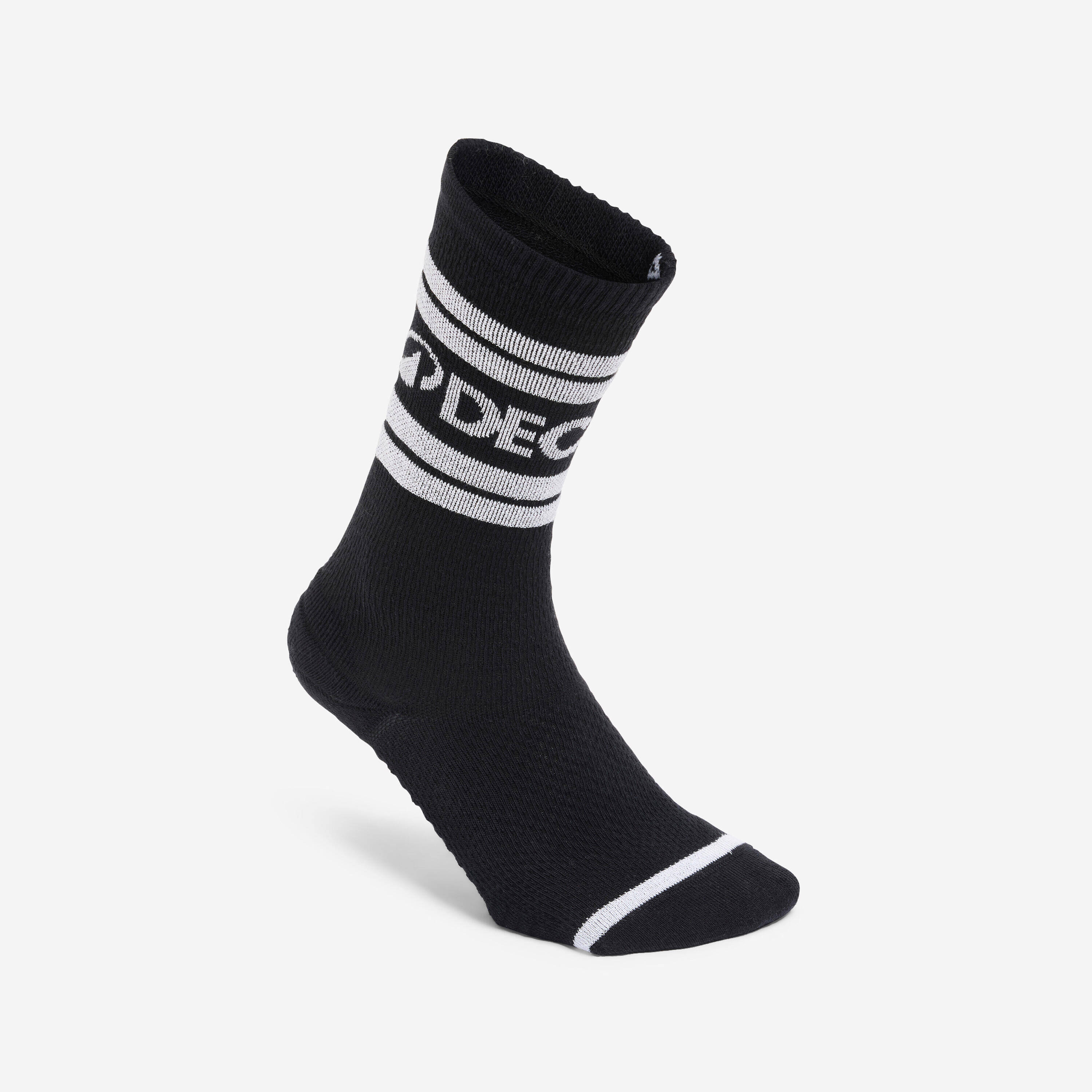Mid-calf socks, black and white, pack of 2 -  2