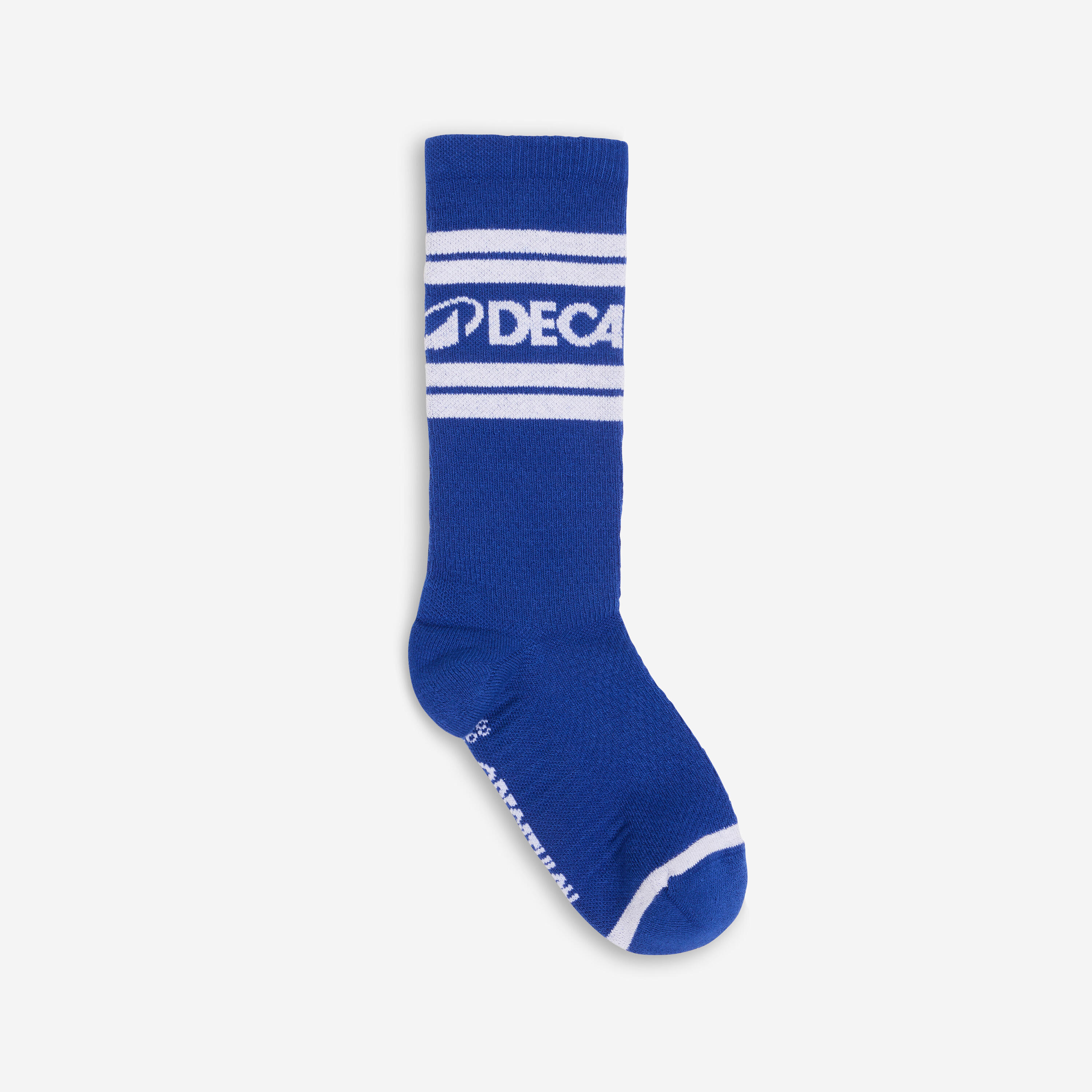 Meias cano médio, azul e branco, 2 pares 2/6
