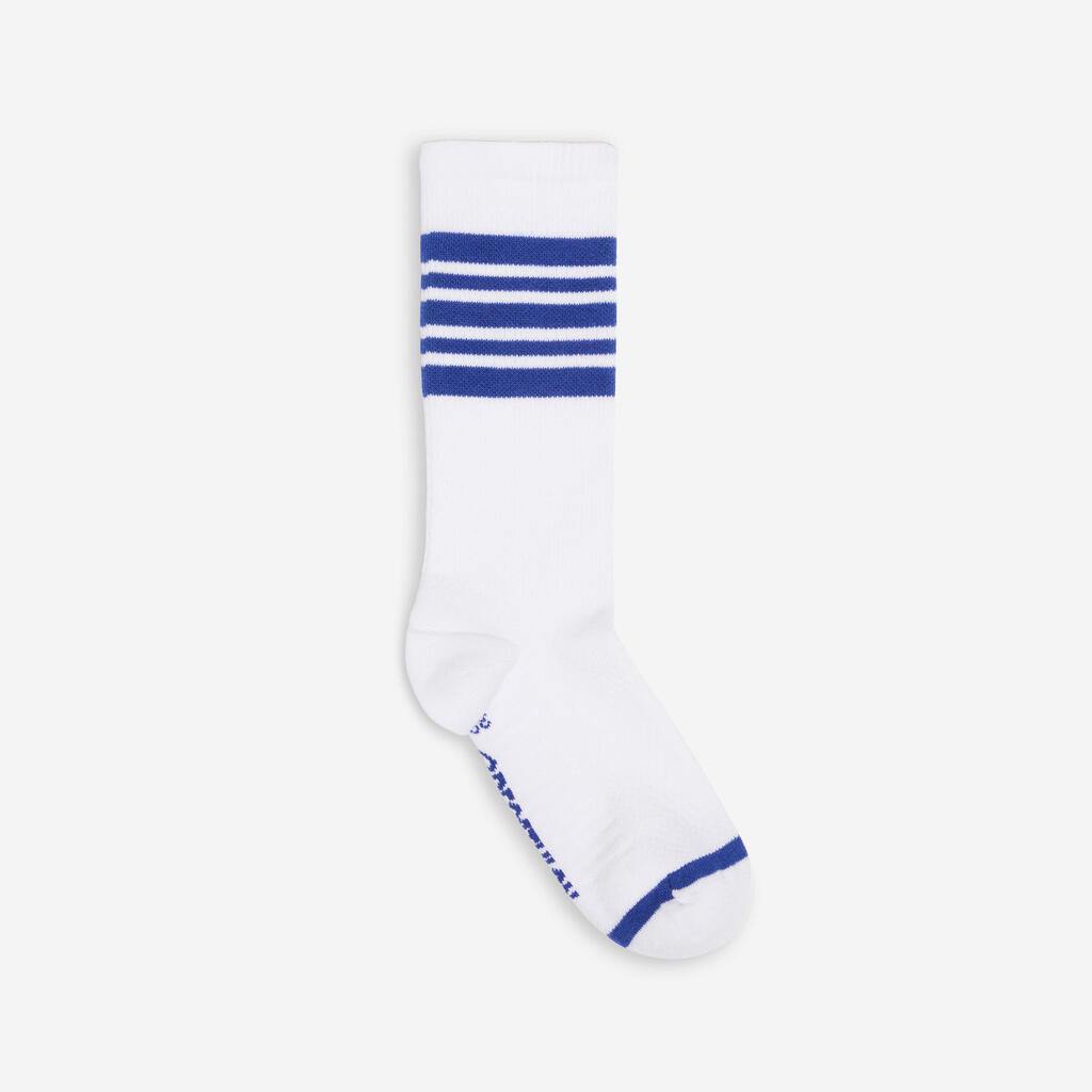 Mid-calf socks, black and white, pack of 2