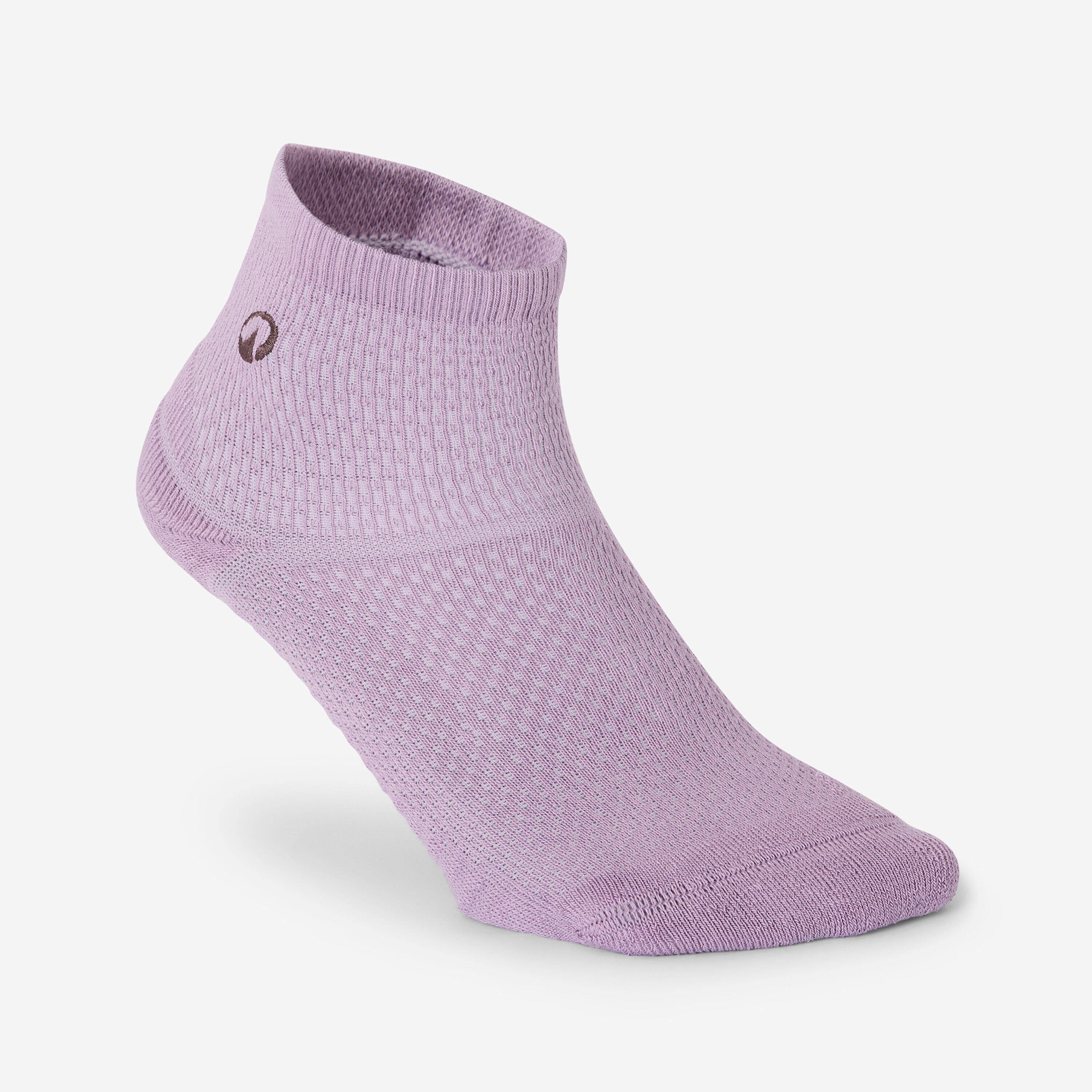 Ankle socks, purple beige grey, pack of 3 -  2