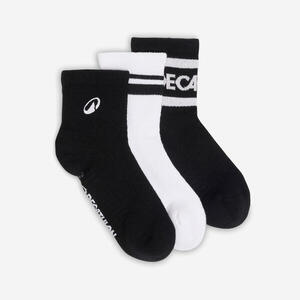 Calcetines tobilleros, negro y blanco, lote de 3 pares