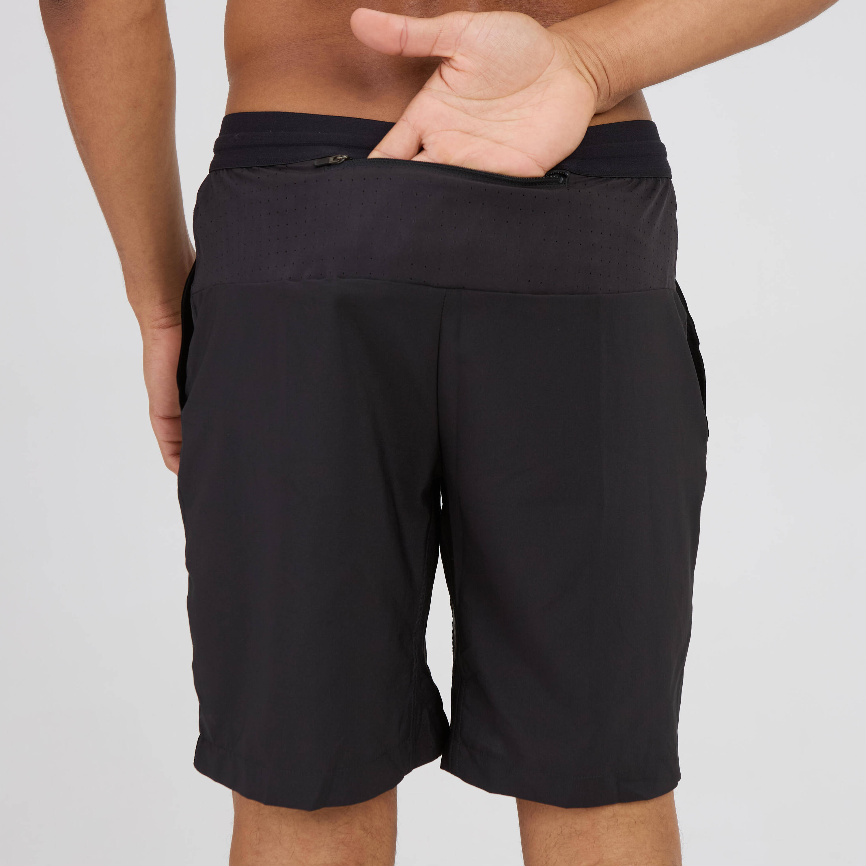 Men's 2 in 1 Running Shorts - black -  1
