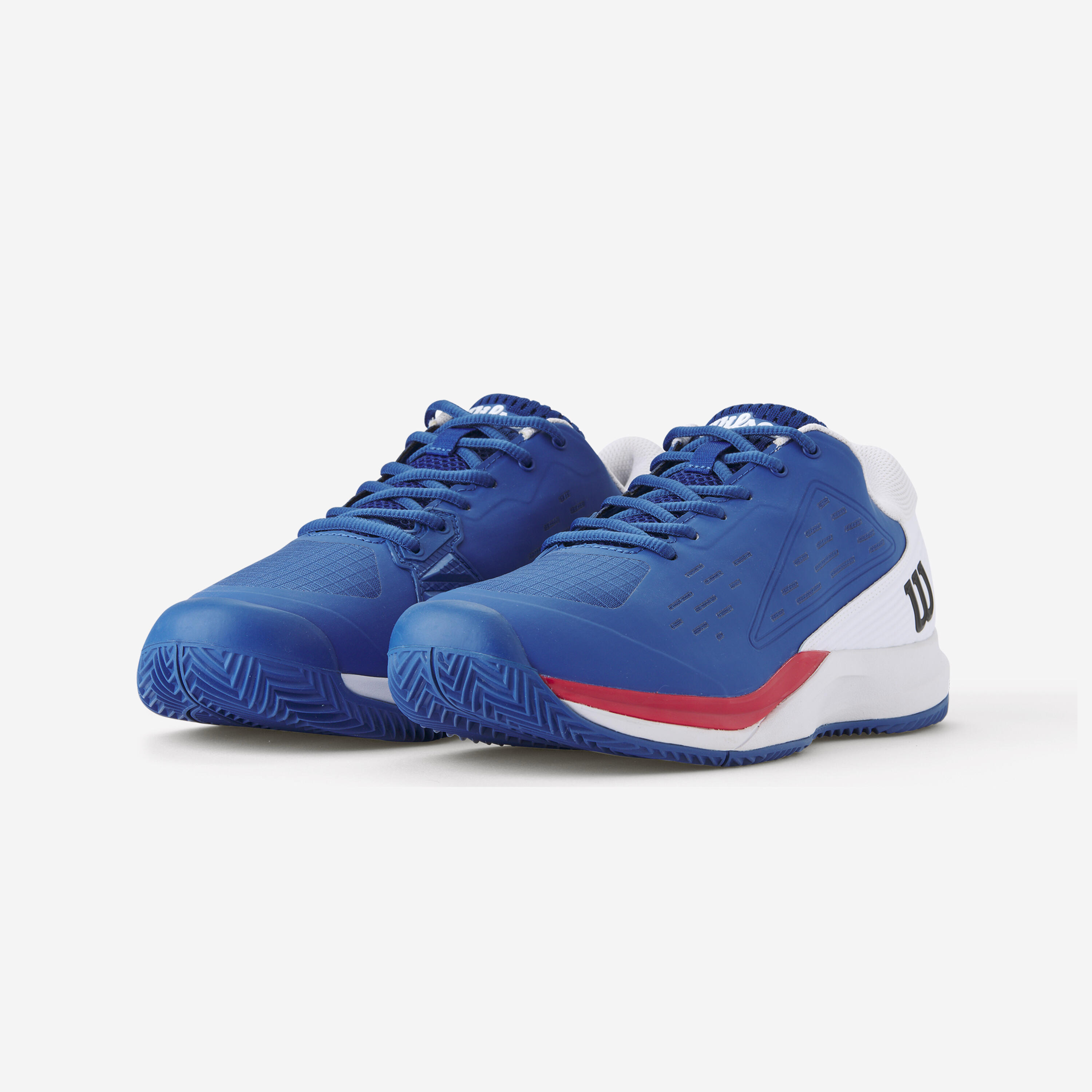 Men's Clay Court Tennis Shoes Rush Pro Ace - Blue/Red 2/8