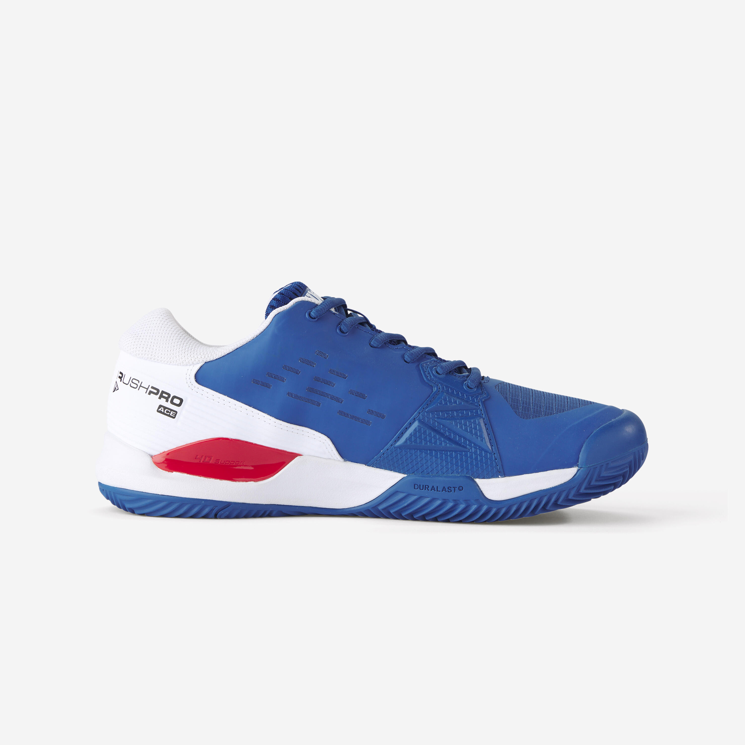 Men's Clay Court Tennis Shoes Rush Pro Ace - Blue/Red 5/8