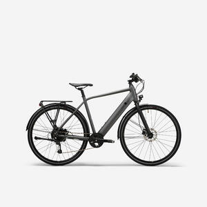 Bicicleta Eléctrica Urbana Larga Distancia 500 Cuadro Alto Gris