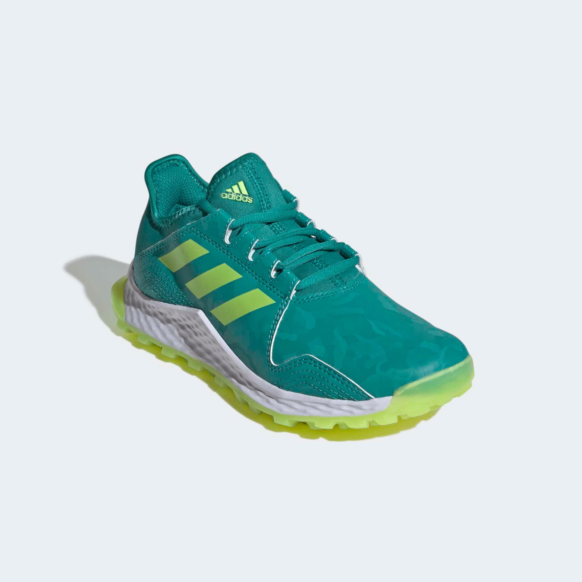 Scarpe hockey su prato bambino ADIDAS YOUNGSTAR verdi 7/9