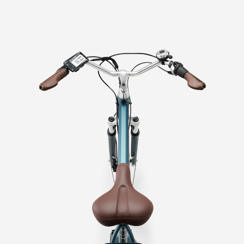 Bicicletă de oraș electrică Elops 920E cadru înalt albastru