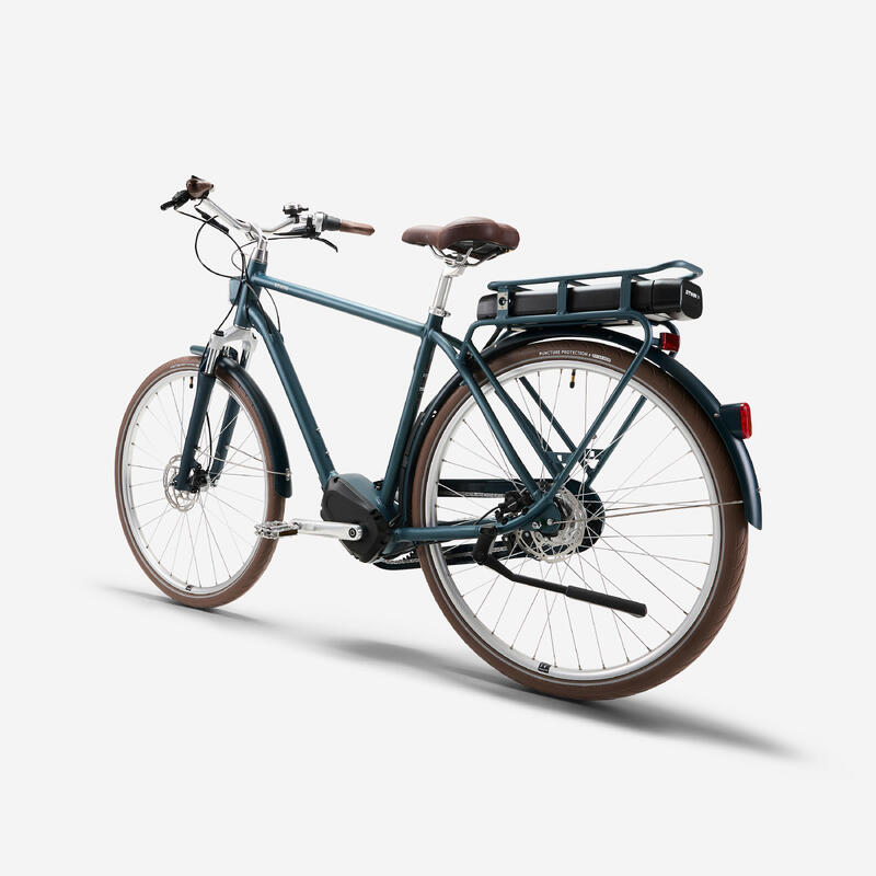 Bicicletă de oraș electrică Elops 920E cadru înalt albastru