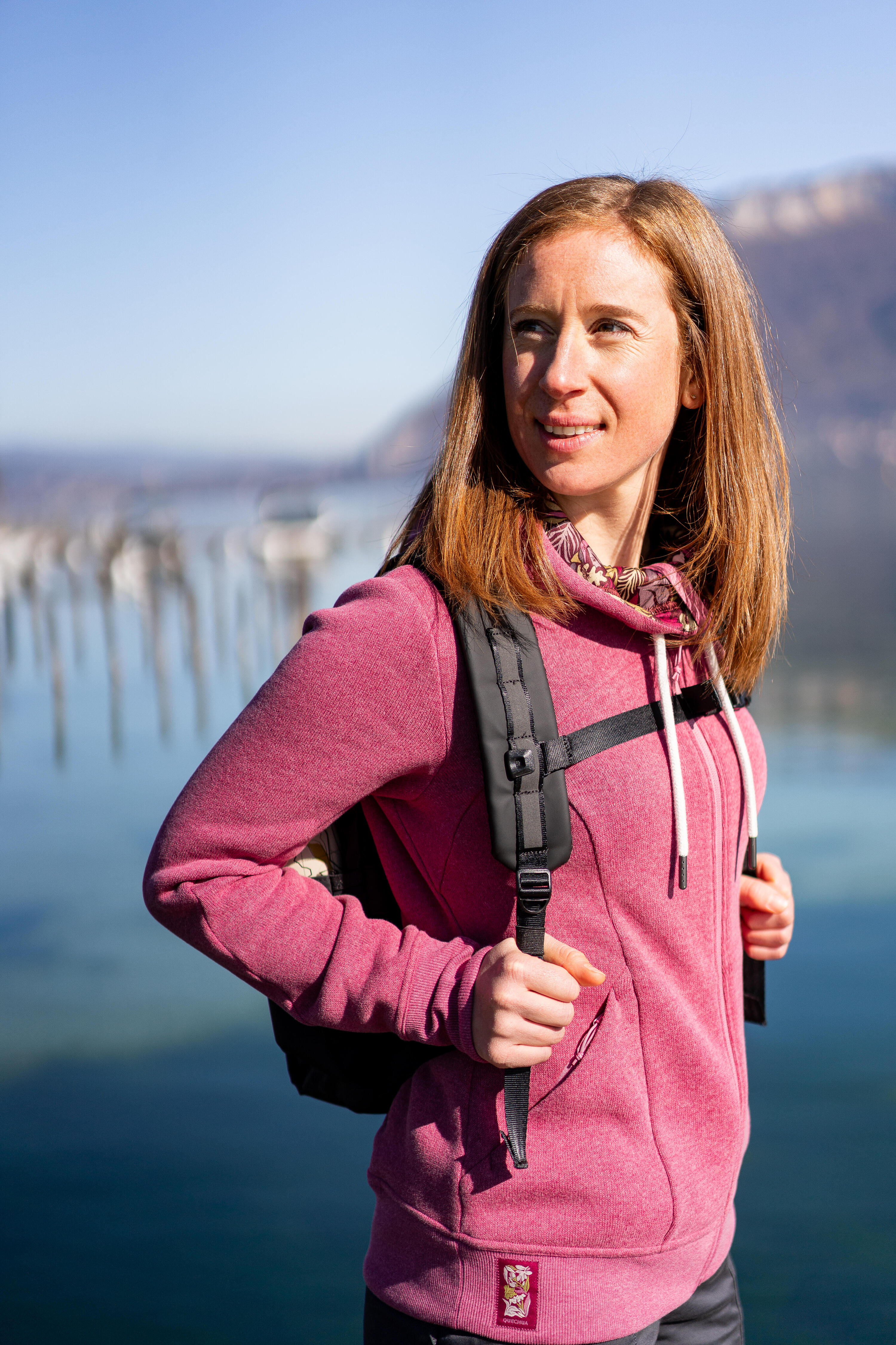 Sudadera de montaña y trekking con capucha Mujer Quechua NH500 8/10