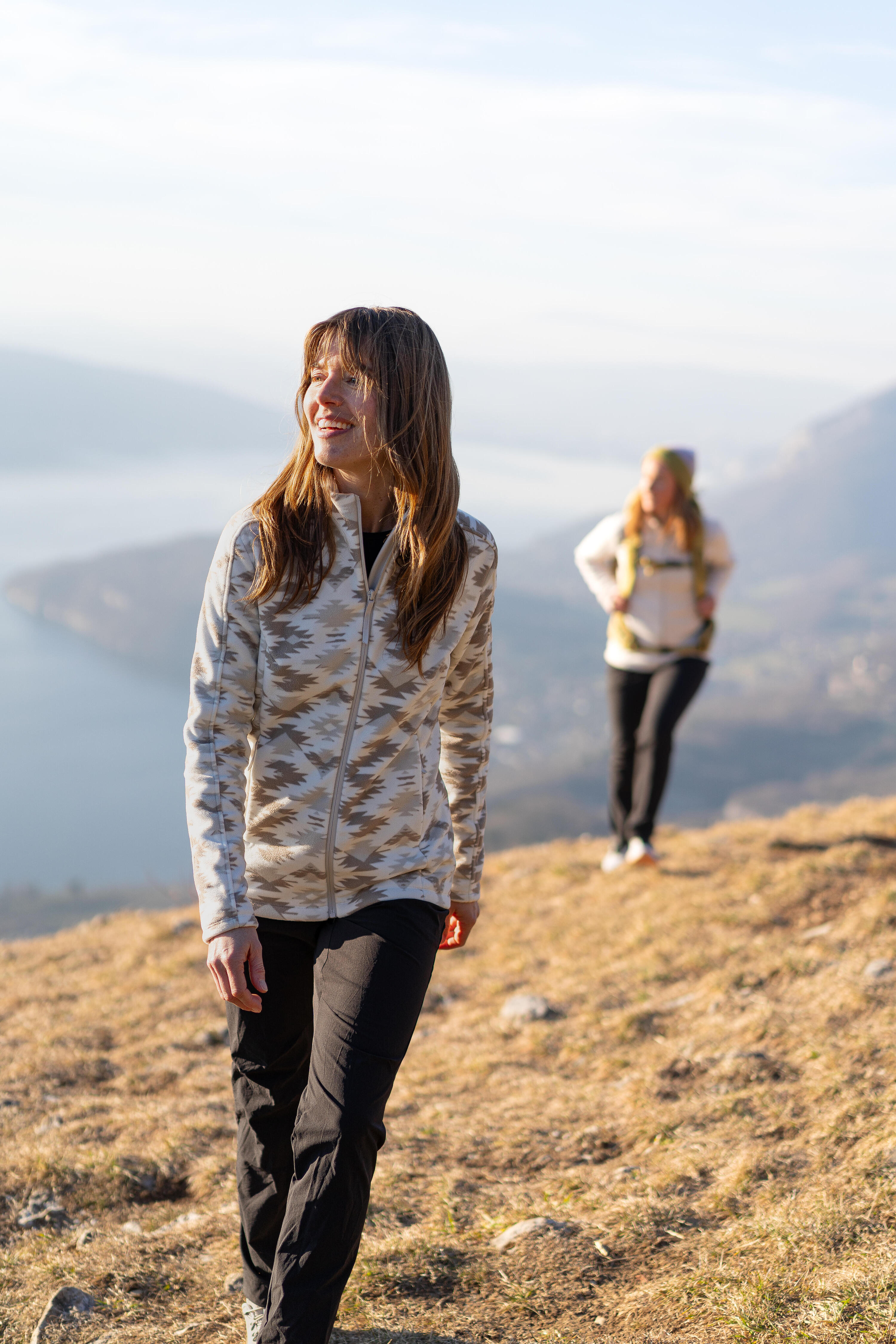 Polaire de randonnée montagne femme, MH500 full zip 11/12