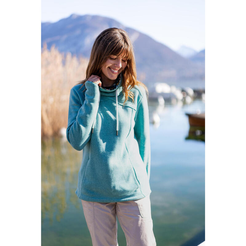 Kadın Outdoor Sweatshirt - Yeşil - NH100
