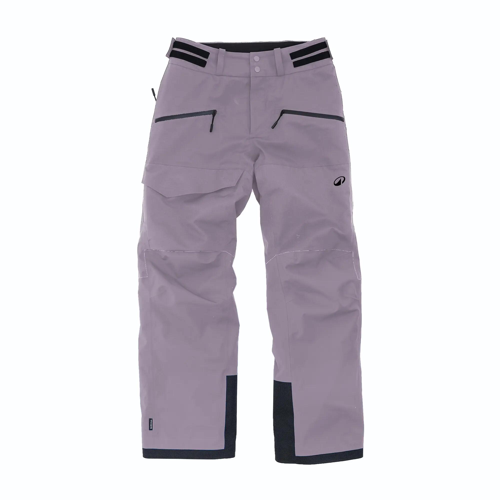 Calças impermeáveis e respiráveis de ski e snowboard homem, violeta 15/25