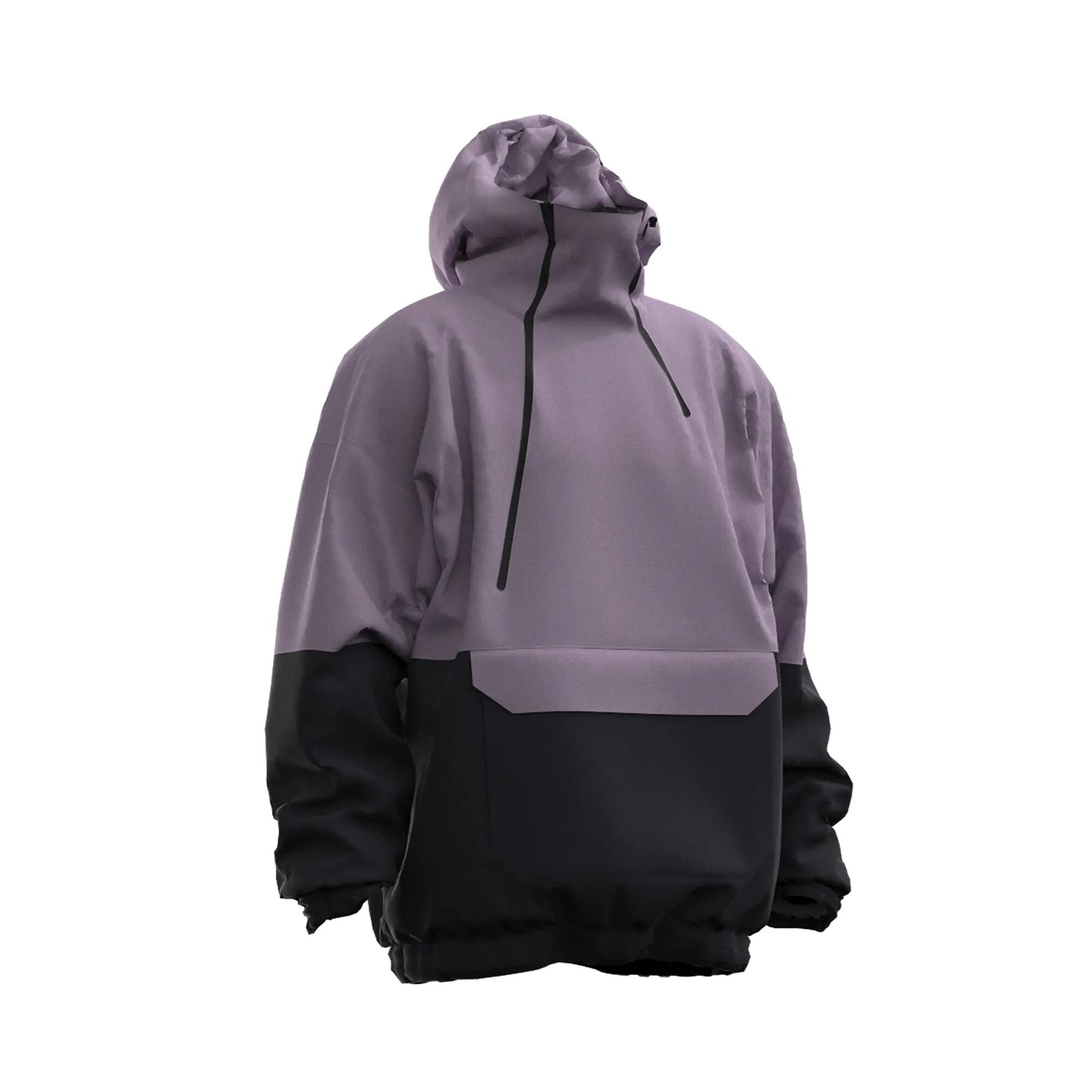 Giacca sci uomo ANORAK 500 nera e viola 18/28