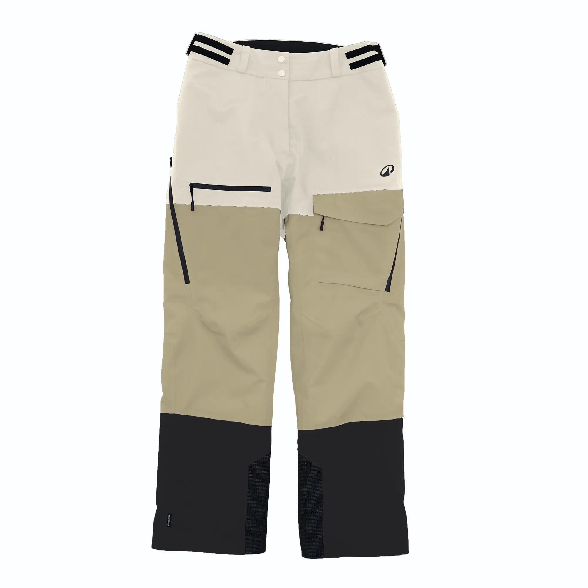 Pantalons esquí i snowboard impermeables dona Pant 500 AM blanc i beix 14/24