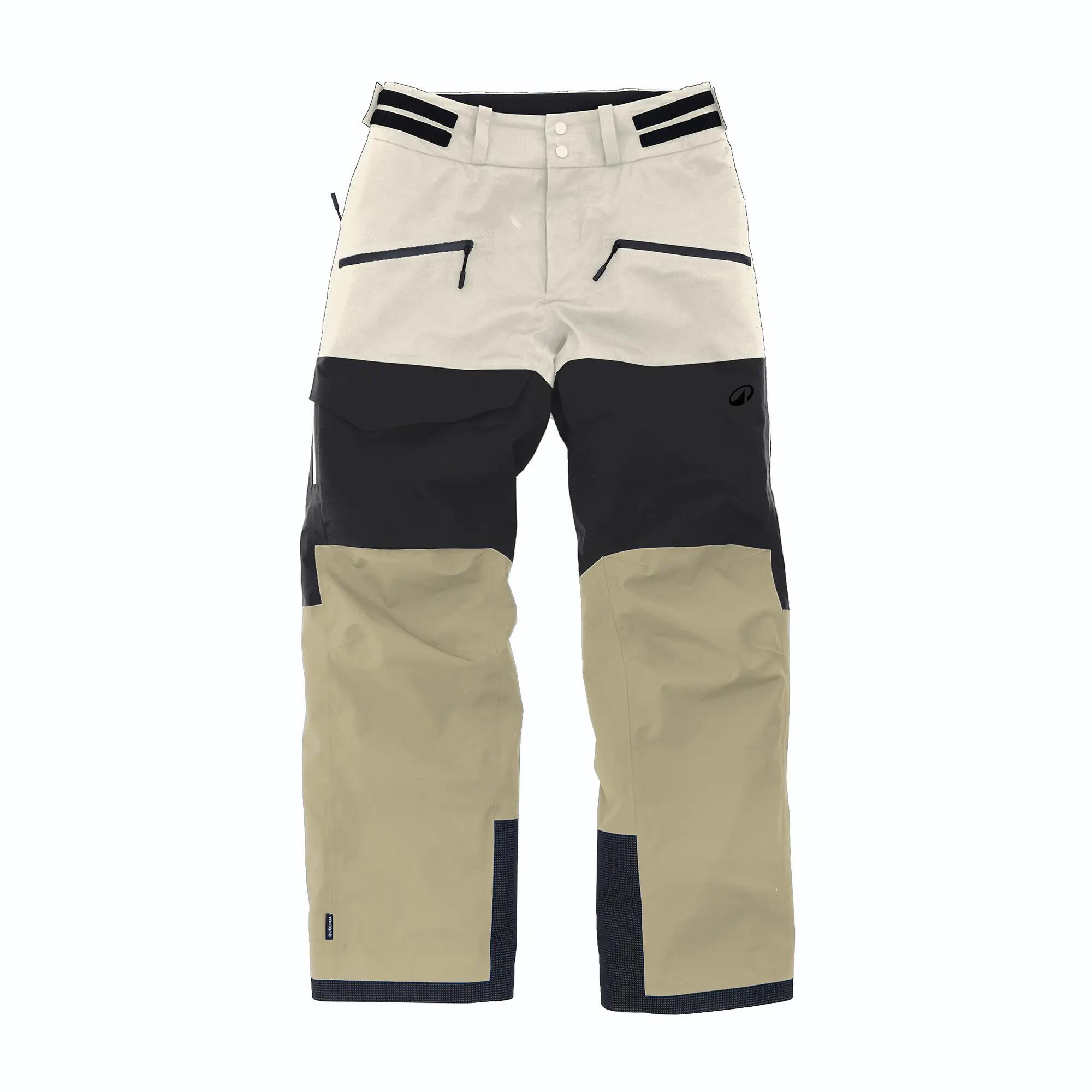 Skibroek 500 AM voor heren wit en beige 15/15