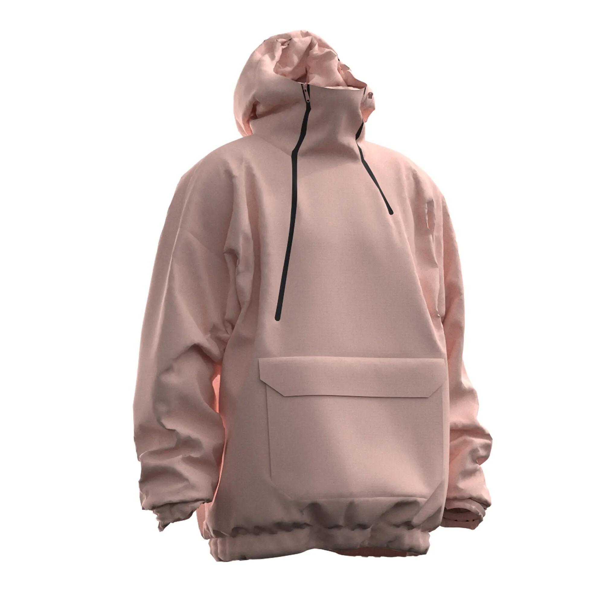 Chaqueta oversize de esquí y snowboard mujer, ANORAK 500, rosa  19/29