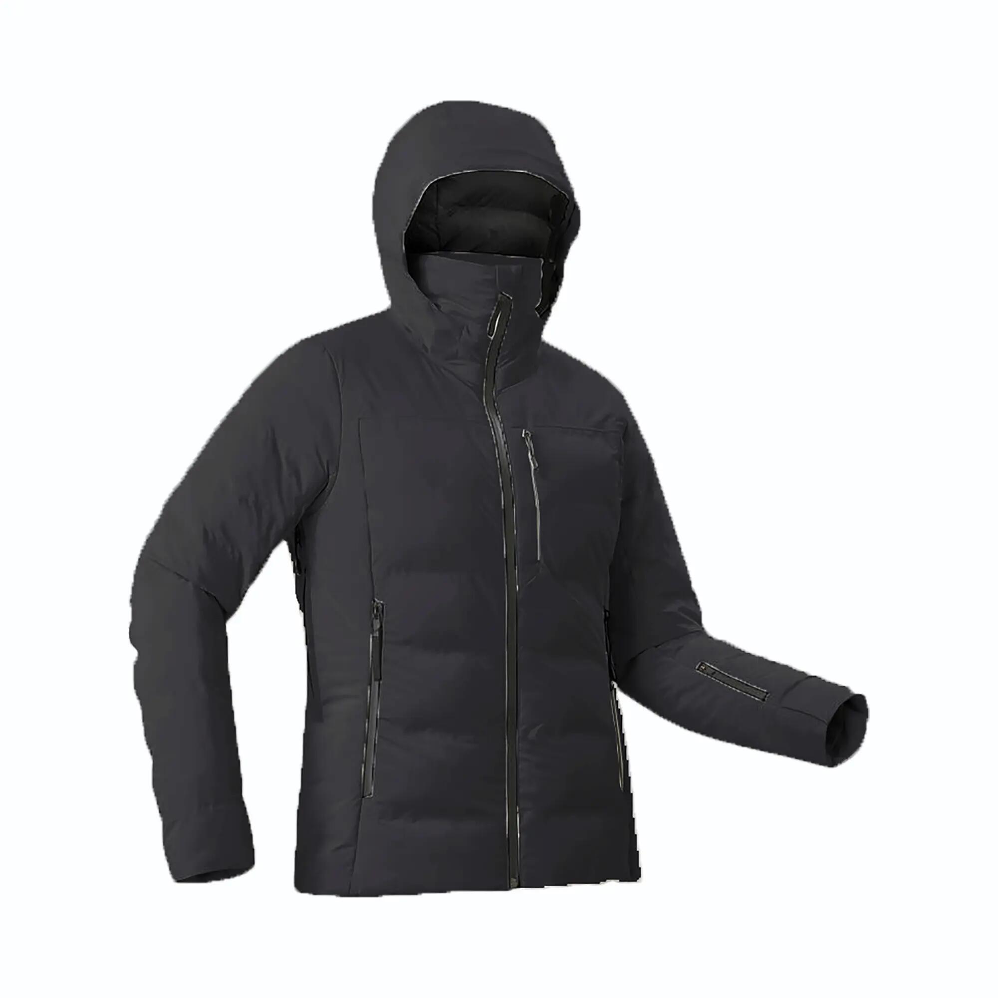 Chaqueta acolchada de esquí y snowboard cálida mujer, 500 WARM negro  13/13