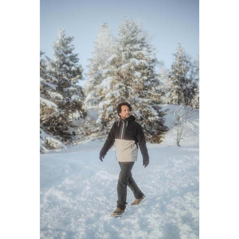 Erkek Outdoor Polar Kışlık Mont/Kar Montu - Bej - SH900