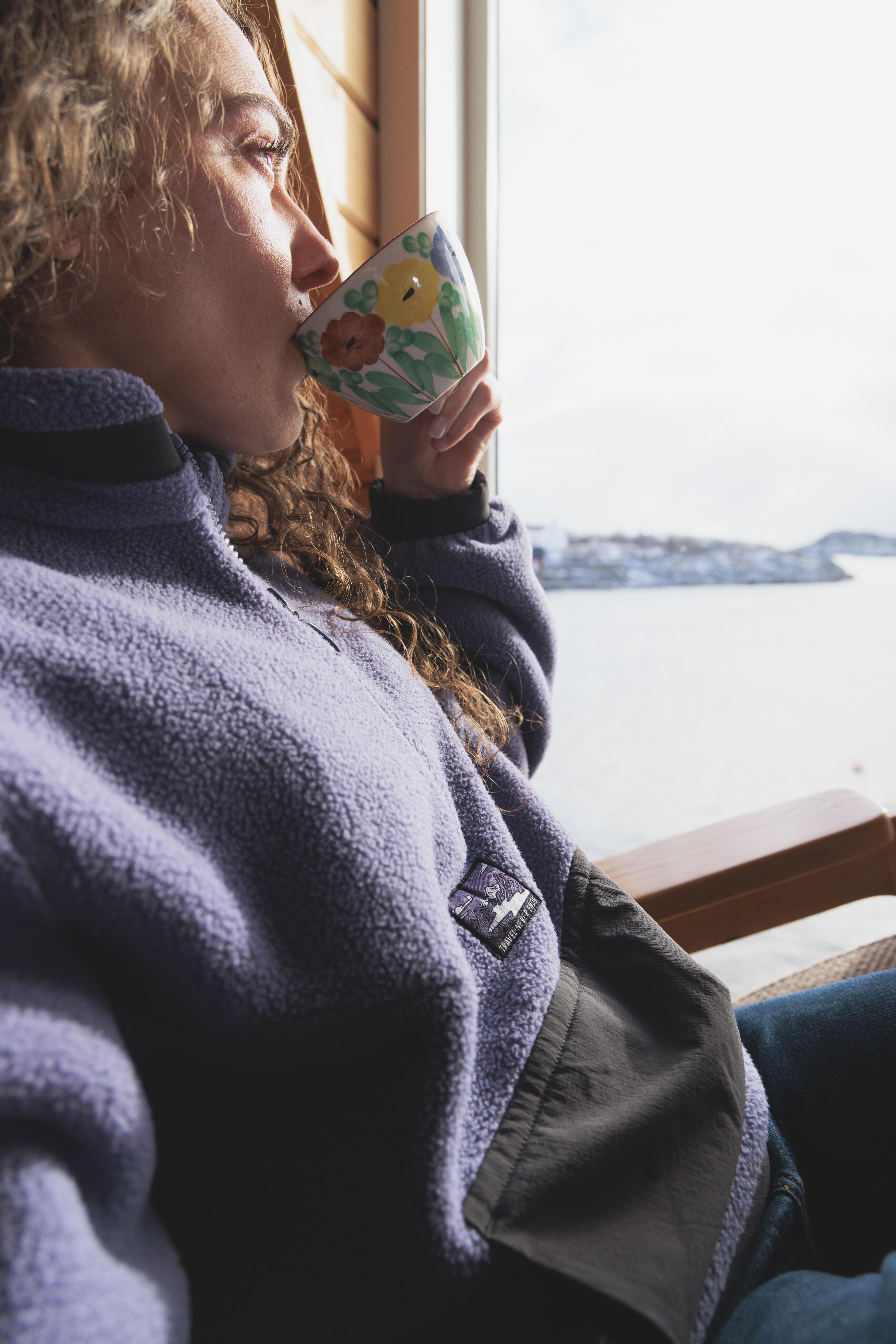 Women's Half-Zip Sherpa Fleece Hiking Sweater, MH 100 - QUECHUA