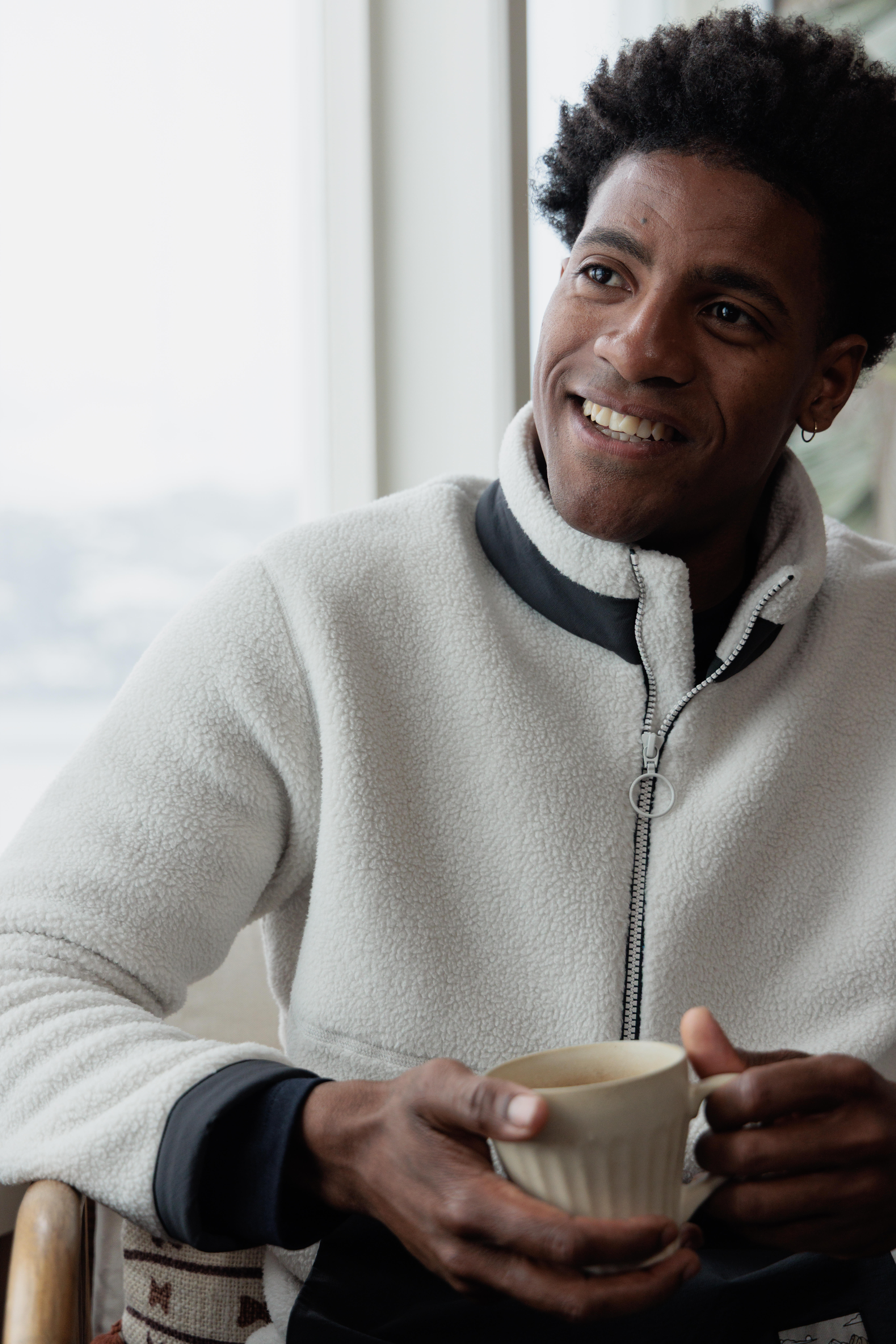 Men’s Half-Zip Sherpa Fleece Hiking Sweater, MH 100 - QUECHUA