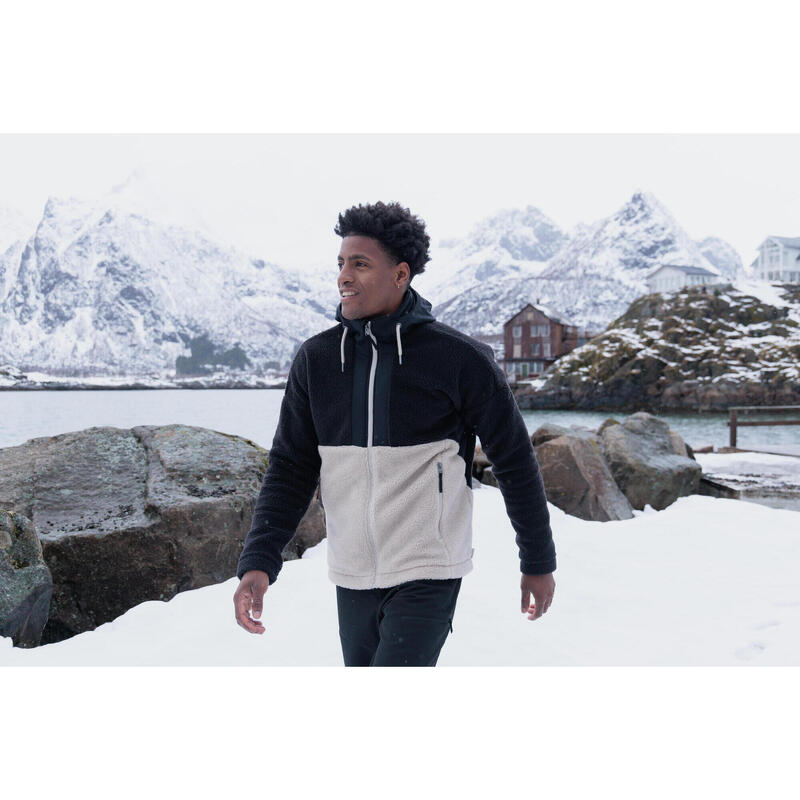 Erkek Outdoor Polar Kışlık Mont/Kar Montu - Bej - SH900