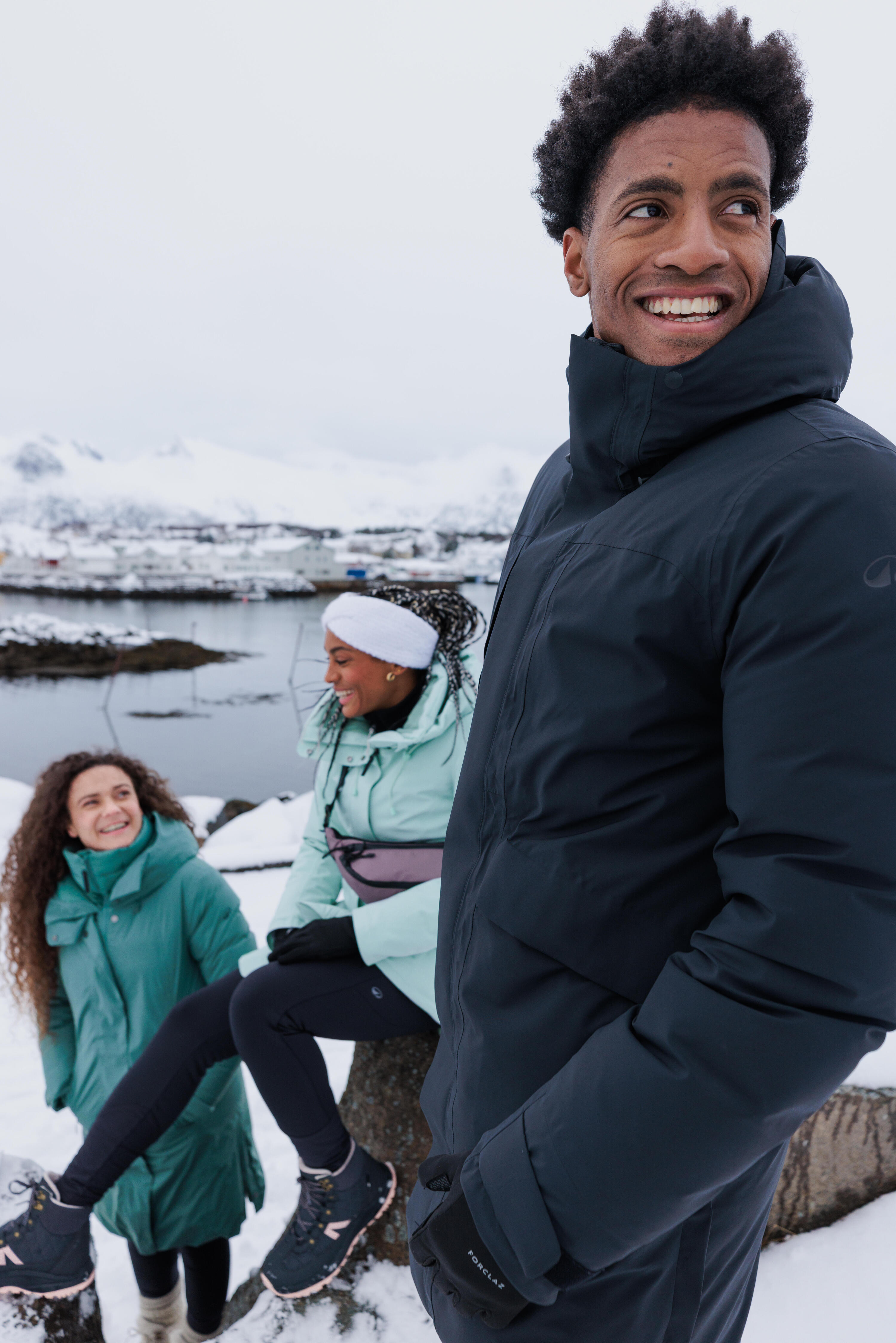 Women’s waterproof hiking parka -10°C, NH500 - Green 12/15