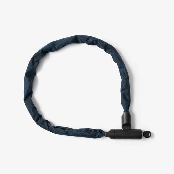 Long bike chain lock with fabric sleeve