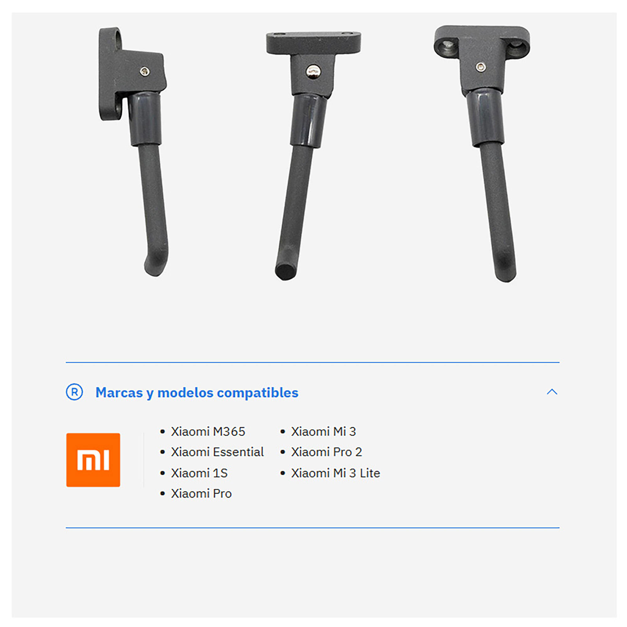 Caballete Xiaomi negro M365/Essential/1S/Mi 3/Pro/Pro 2/6