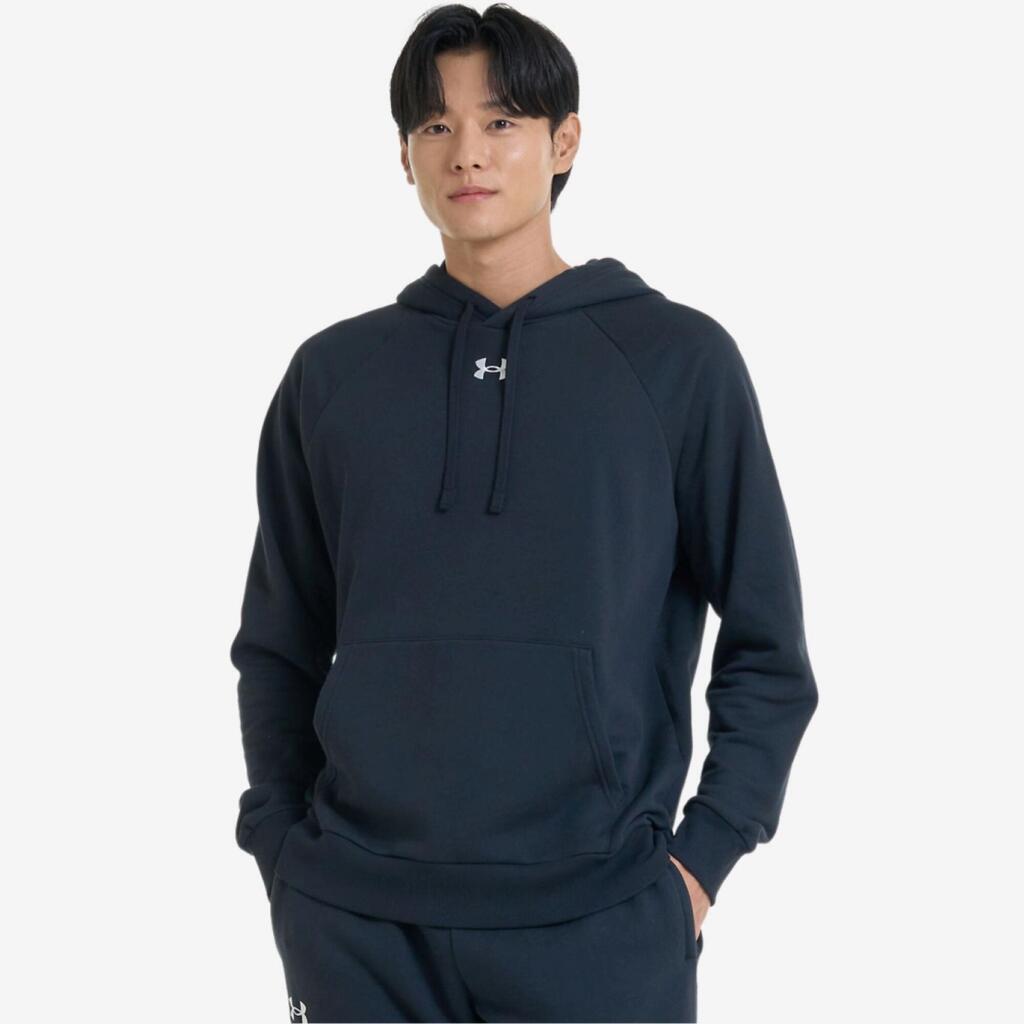 Unisex φούτερ fleece με κουκούλα Rival - Μαύρο