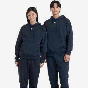 Sudadera UA Rival Fleece Unisex Negro Capucha