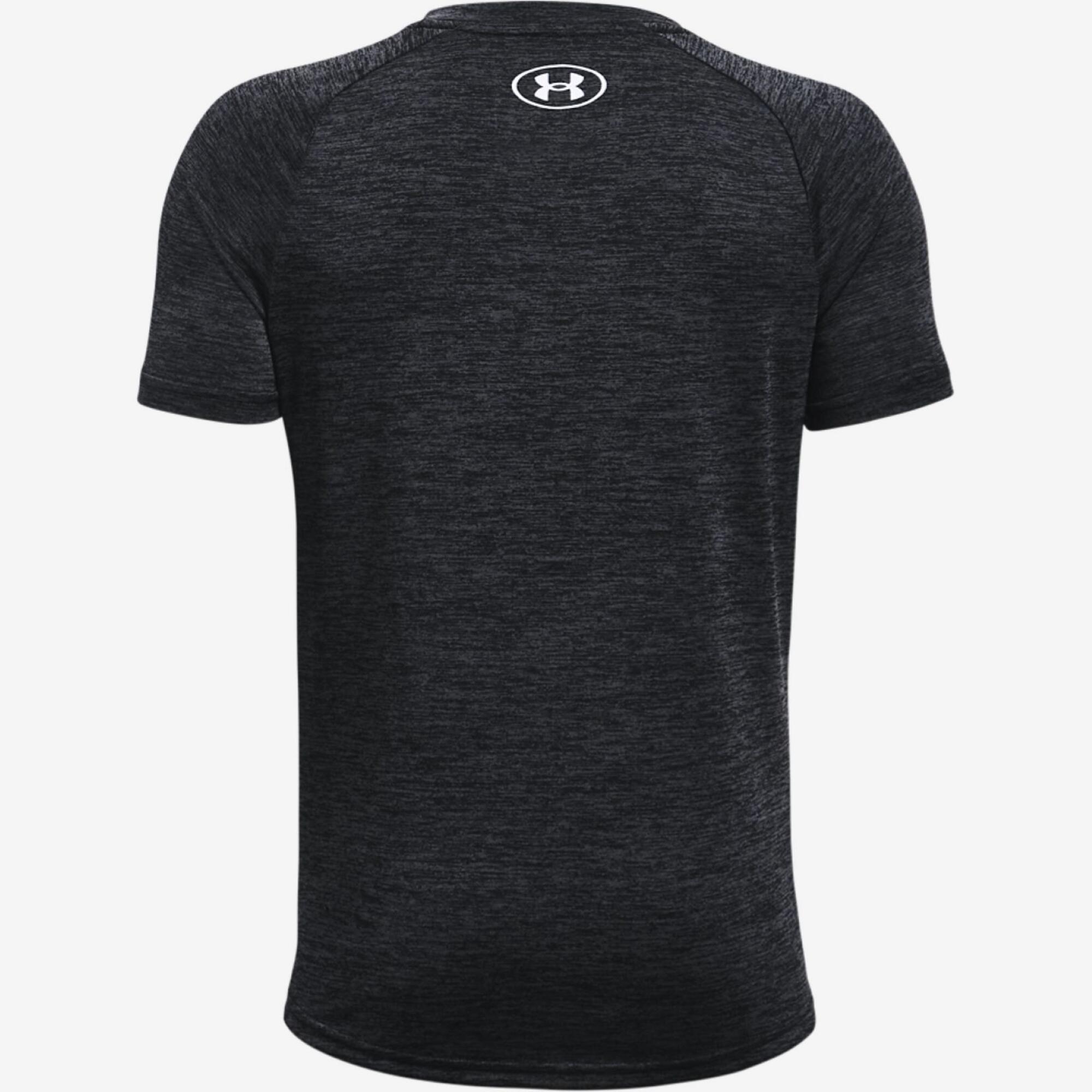 T-shirt nera Under Armour bambino ginnastica regular fit traspirante 2/2
