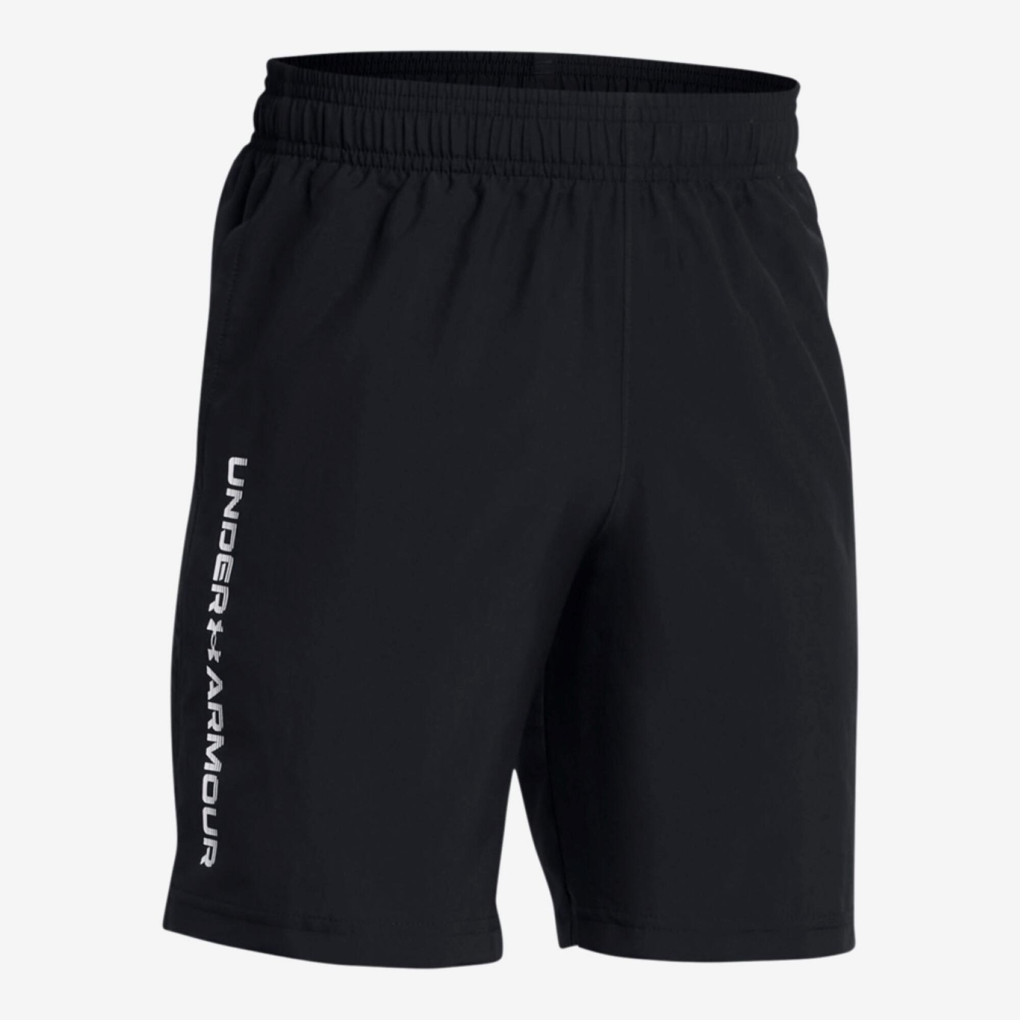 Short enfant UA Woven, noir 2/3