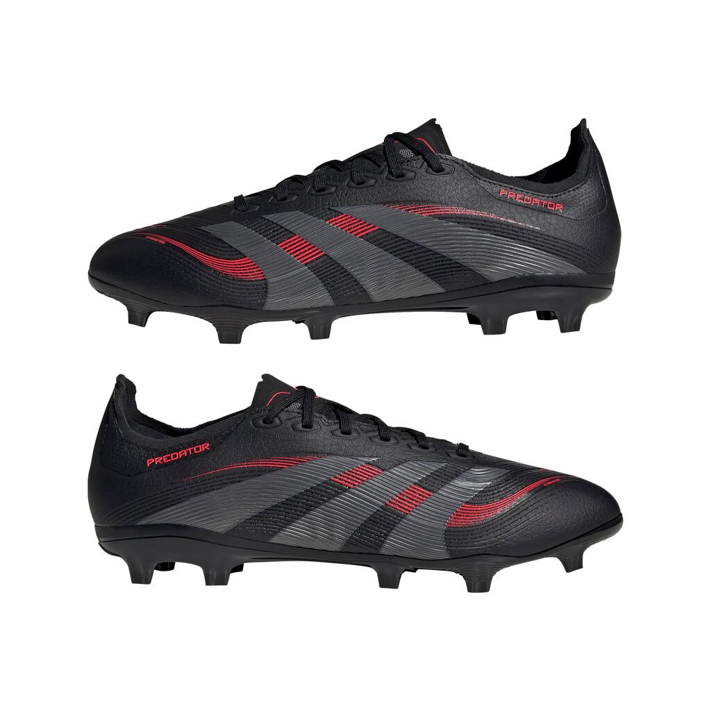 Chaussures de football adidas Predator League FG/MG – Noir/Gris/ Rouge lumineux
