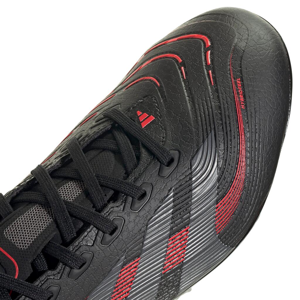 Chaussures de football adidas Predator League FG/MG – Noir/Gris/ Rouge lumineux