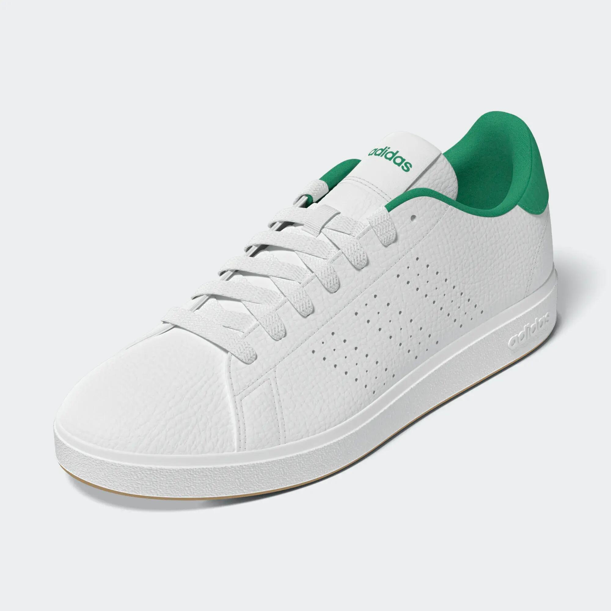 Tenis casuales sportswear Unisex Adidas Advantage Base - Blanco/Verde 11/11