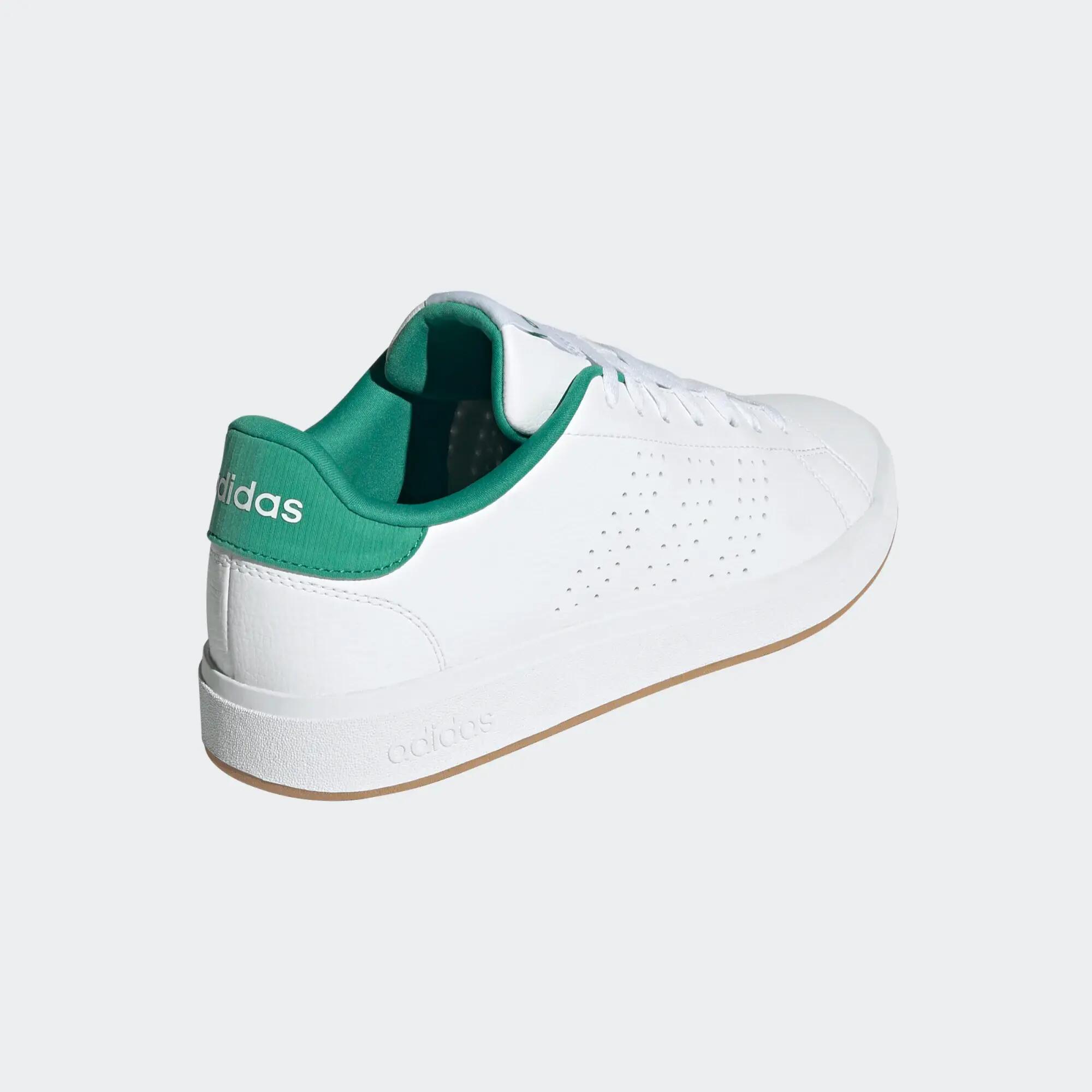 Tenis casuales sportswear Unisex Adidas Advantage Base - Blanco/Verde 6/11