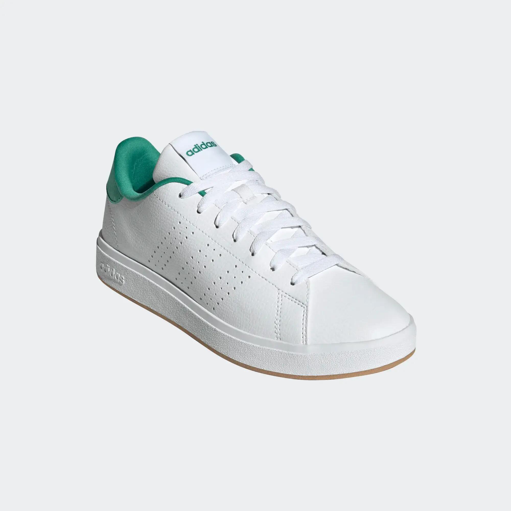 Tenis casuales sportswear Unisex Adidas Advantage Base - Blanco/Verde 5/11