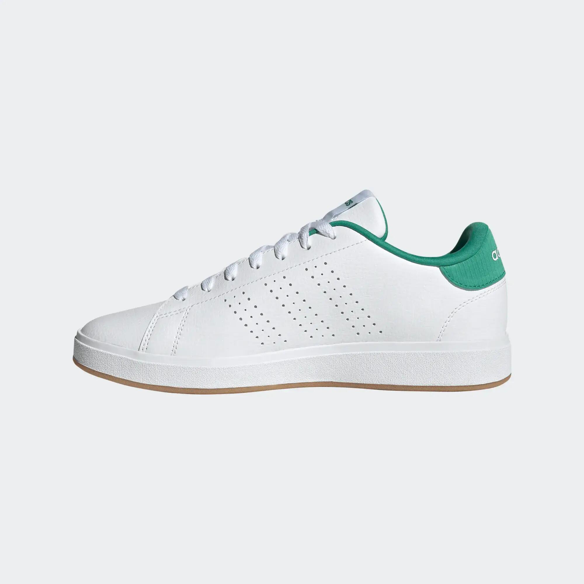 Tenis casuales sportswear Unisex Adidas Advantage Base - Blanco/Verde 4/11