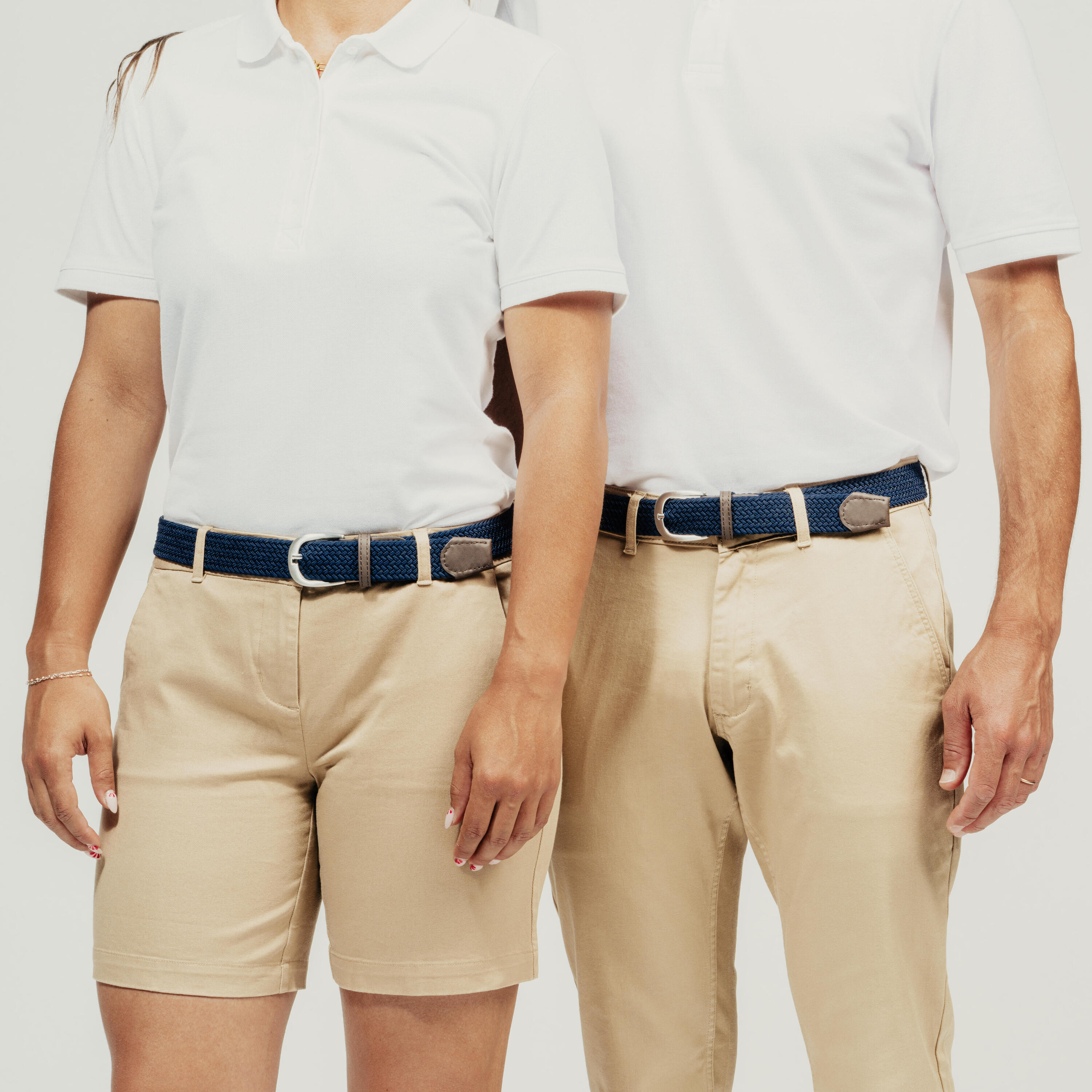 Ceinture golf tressée élastique & extensible, bleu marine 4/8