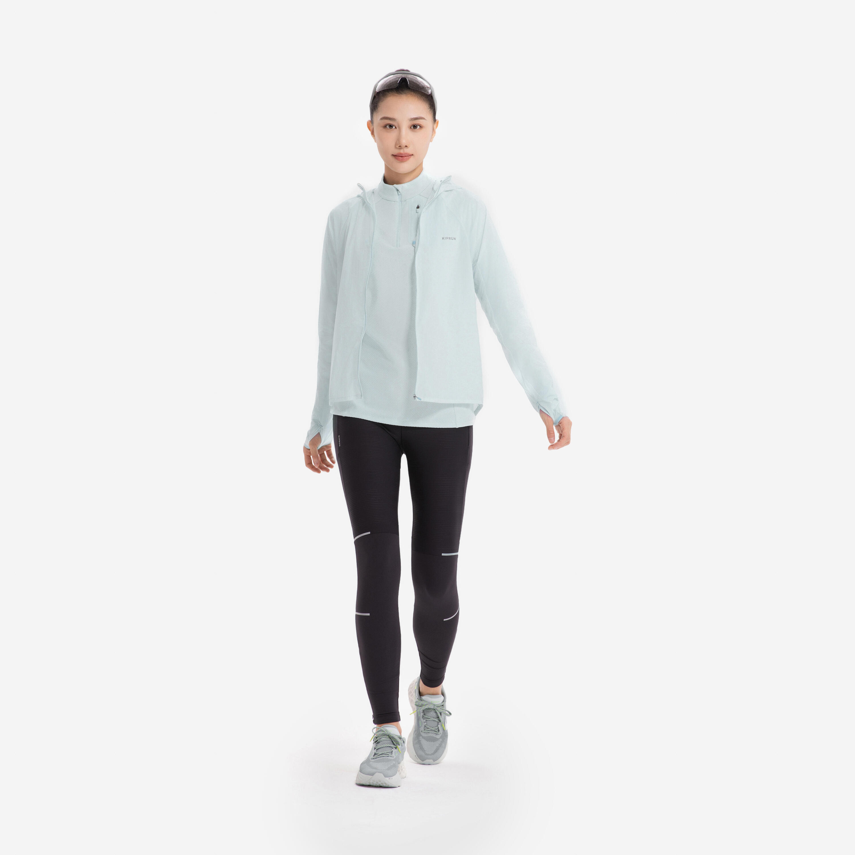 Veste coupe-vent de running & trail running Femme - KIPRUN Run 900 Wind Vert 9/21