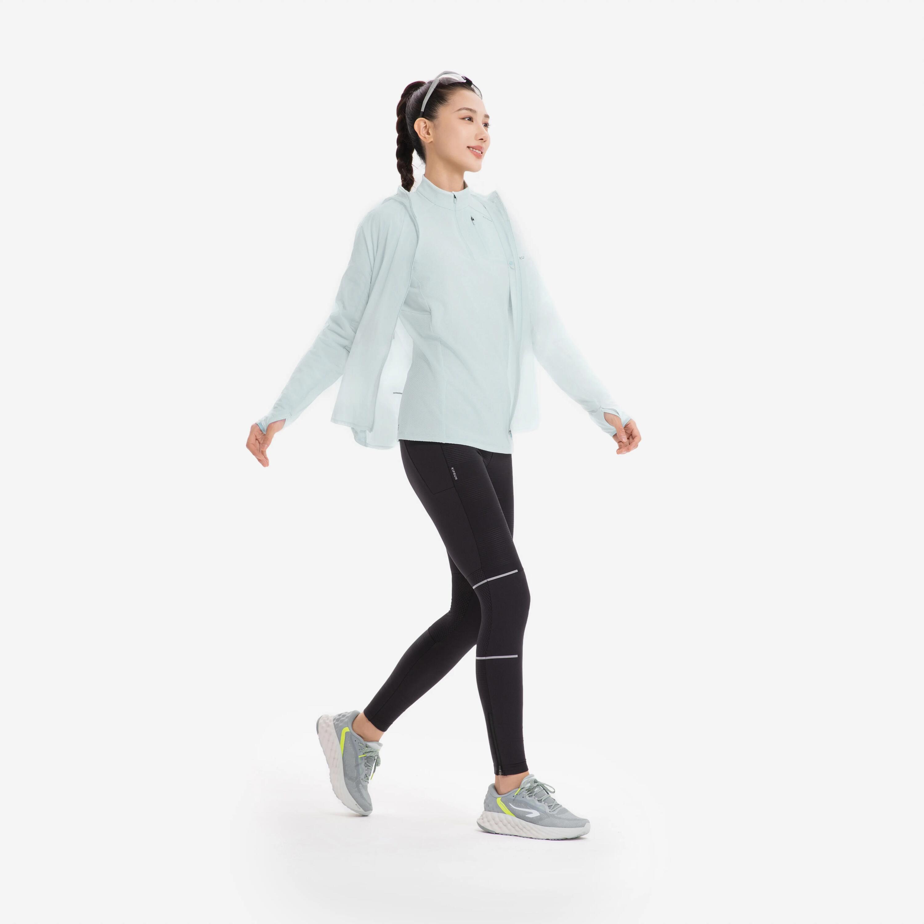 Veste coupe-vent de running & trail running Femme - KIPRUN Run 900 Wind Vert 6/21